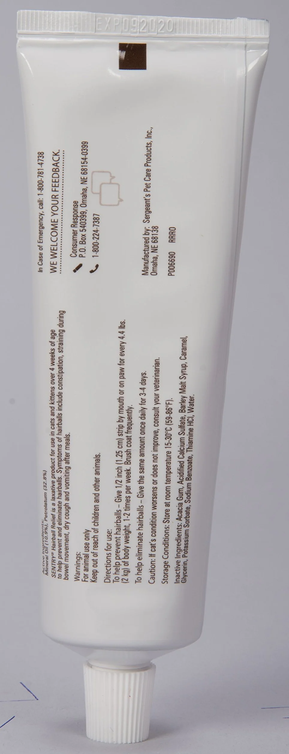 Sentry PETROMALT para Eliminar Bolas DE Pelo para Gatos 124 g Sabor Malta