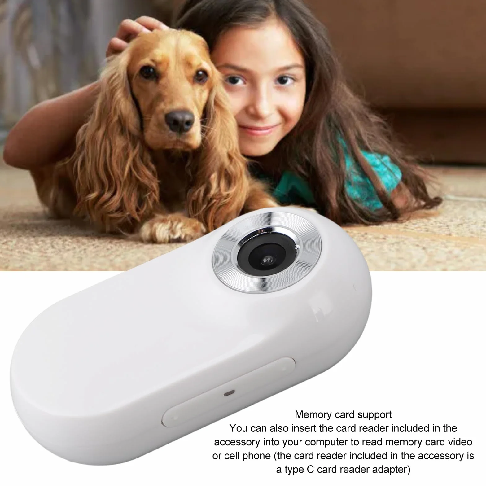 Tonysa Collar para Mascotas con Cámara para Vídeos y Fotos, HD WiFi USB Recargable para Cámara de Mascotas con Gran Angular de 170° y Pantalla Digital, Collar de Seguimiento de Perros