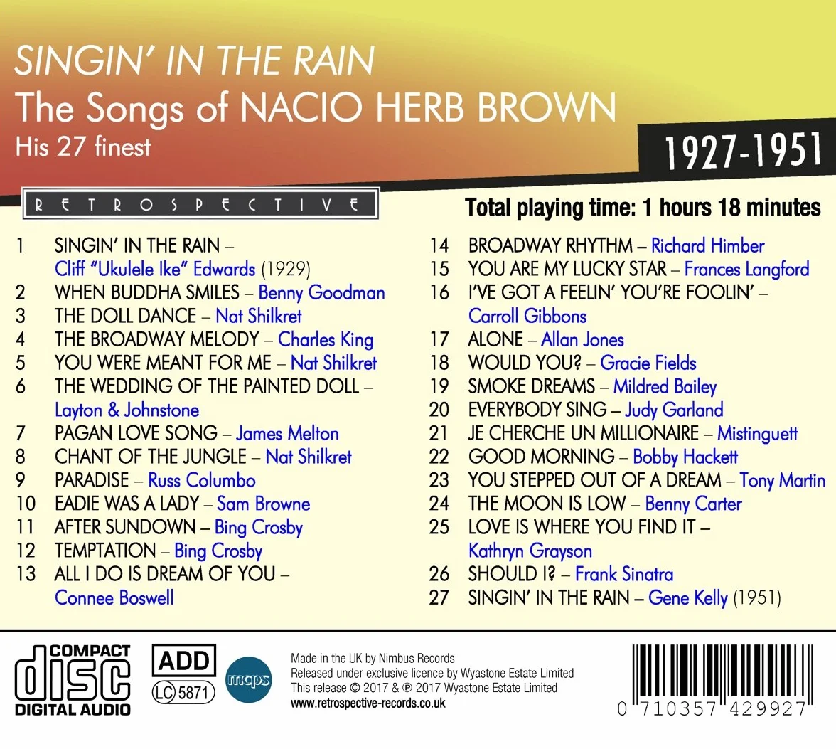 Singin' in the Rain - The Songs of Nacio Herb Brown His 27 Finest 1927-1951