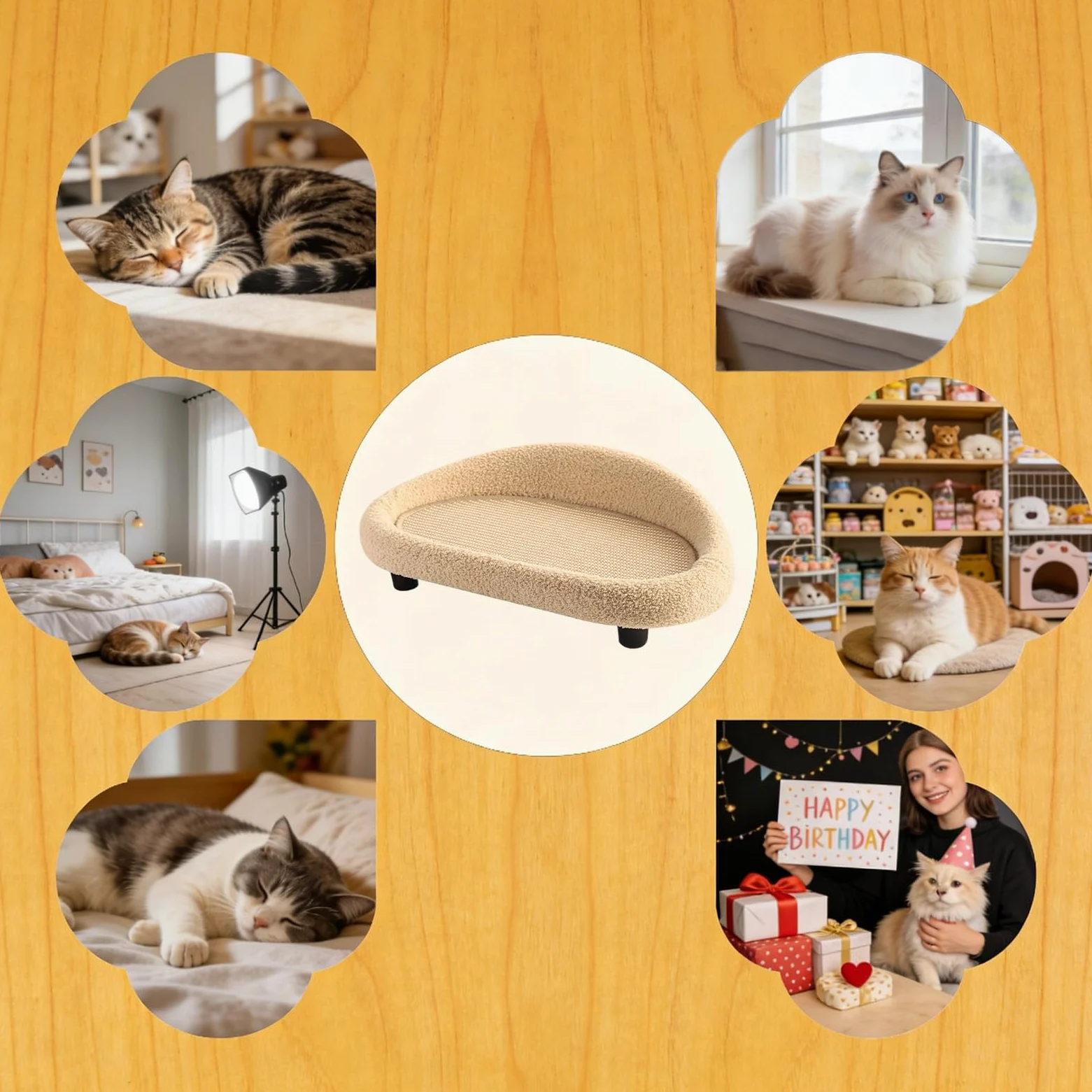 Tumbona rascadora para gatos Cama Estilo Lounge Tamaño Grande de Sisal | Tapete Rascador para Gatos para Salón, Dormitorio, Apartamento, Patio, Esquina del Hogar