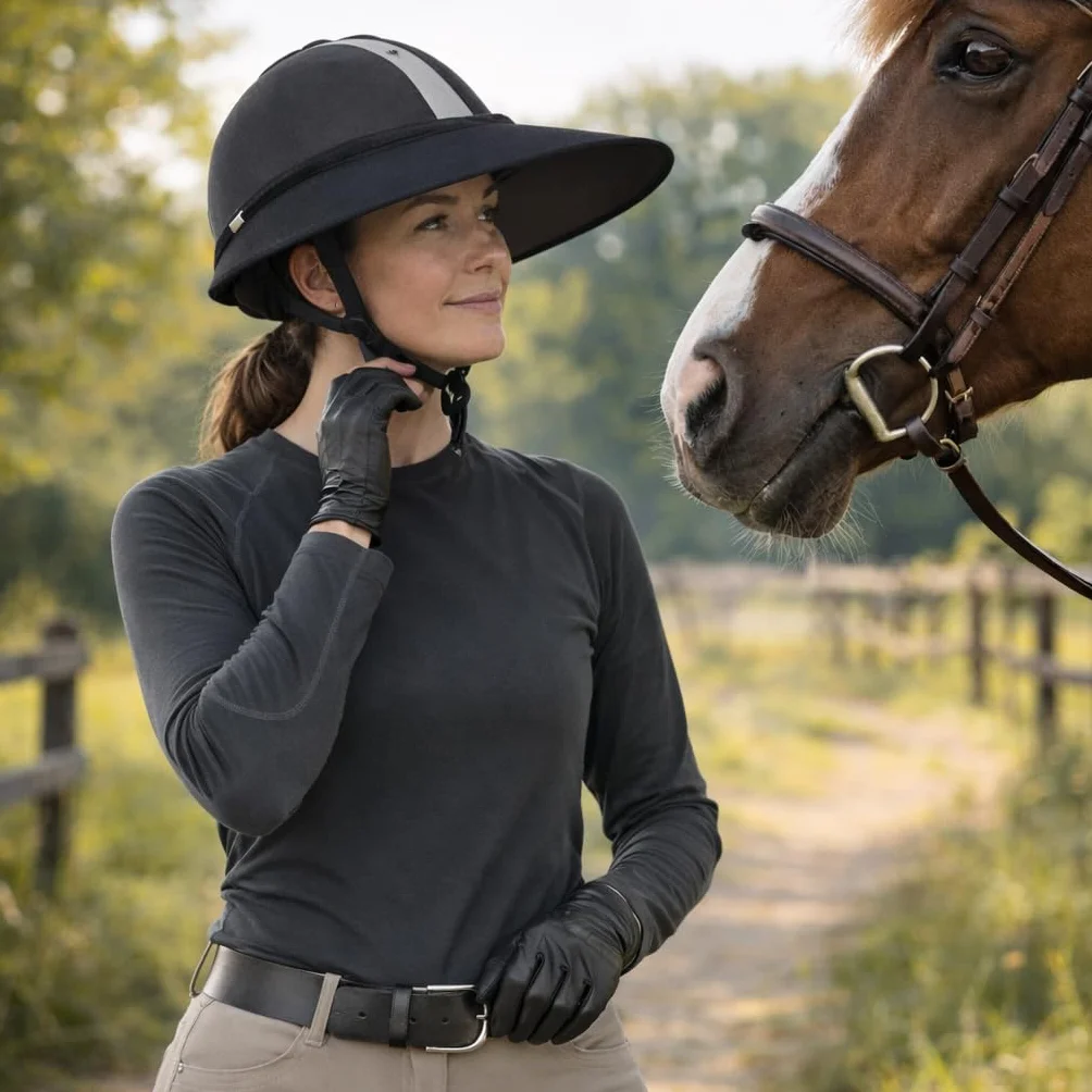 Visera Solar para Casco de equitación, protección Solar para Montar a Caballo, Accesorio para Casco de equitación, protección para la Lluvia para Montar a Caballo, Visor Riding Helmet