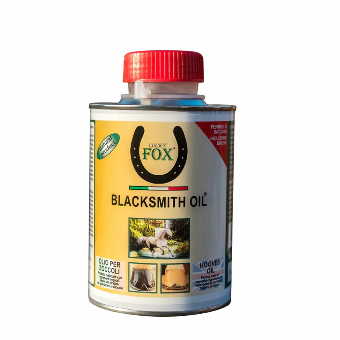 Lucky Fox BLACKSMITH OIL, Higienizante Hidratante para Cascos del Caballo, Garantiza Elasticidad de la Pezuña, crea una Barrera Natural a los Agentes Externos, 500 ml