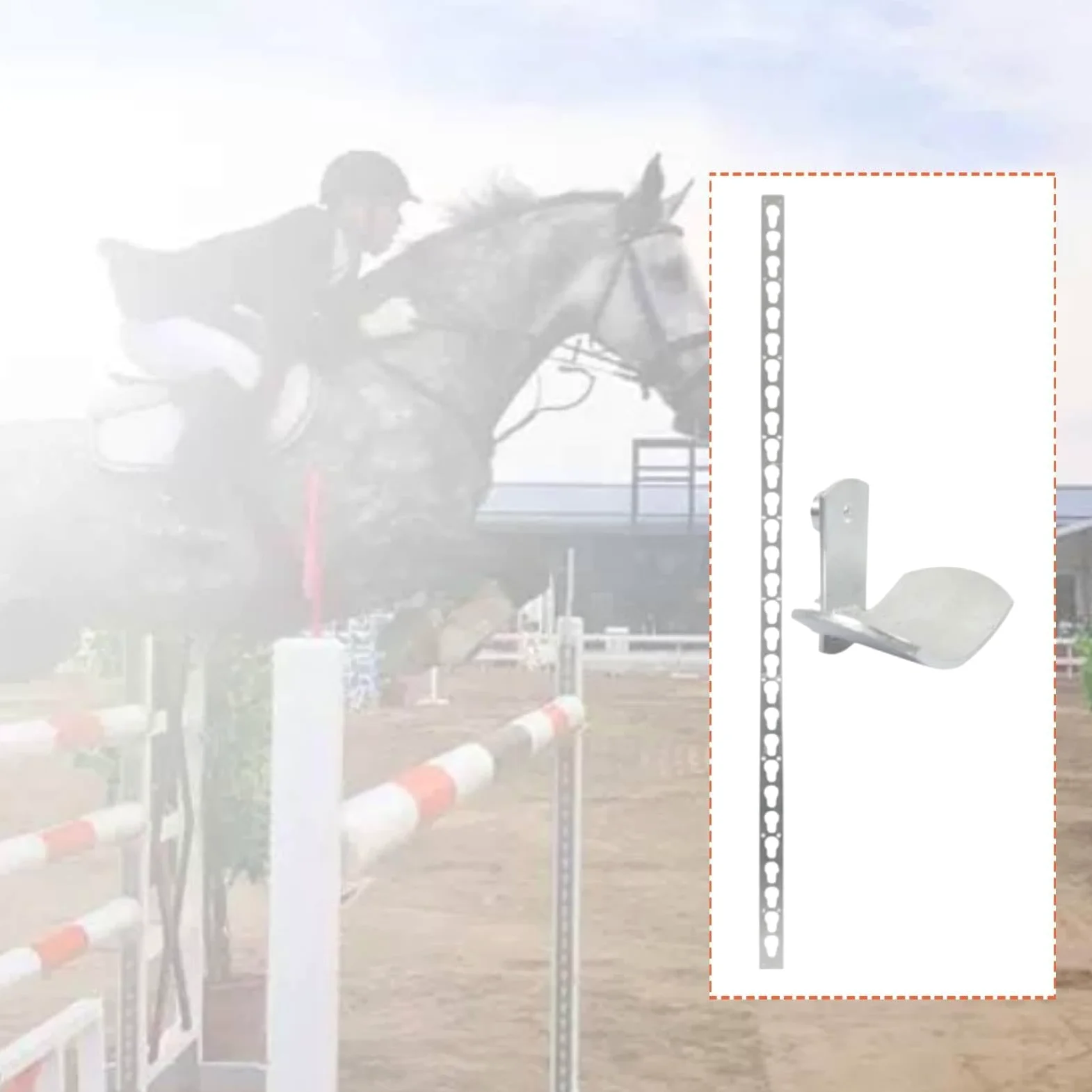 perfk Pista con Forma Ojo y Salto, decoración Ecuestre, Suministros Multiusos, Soporte para Salto, Taco Salto