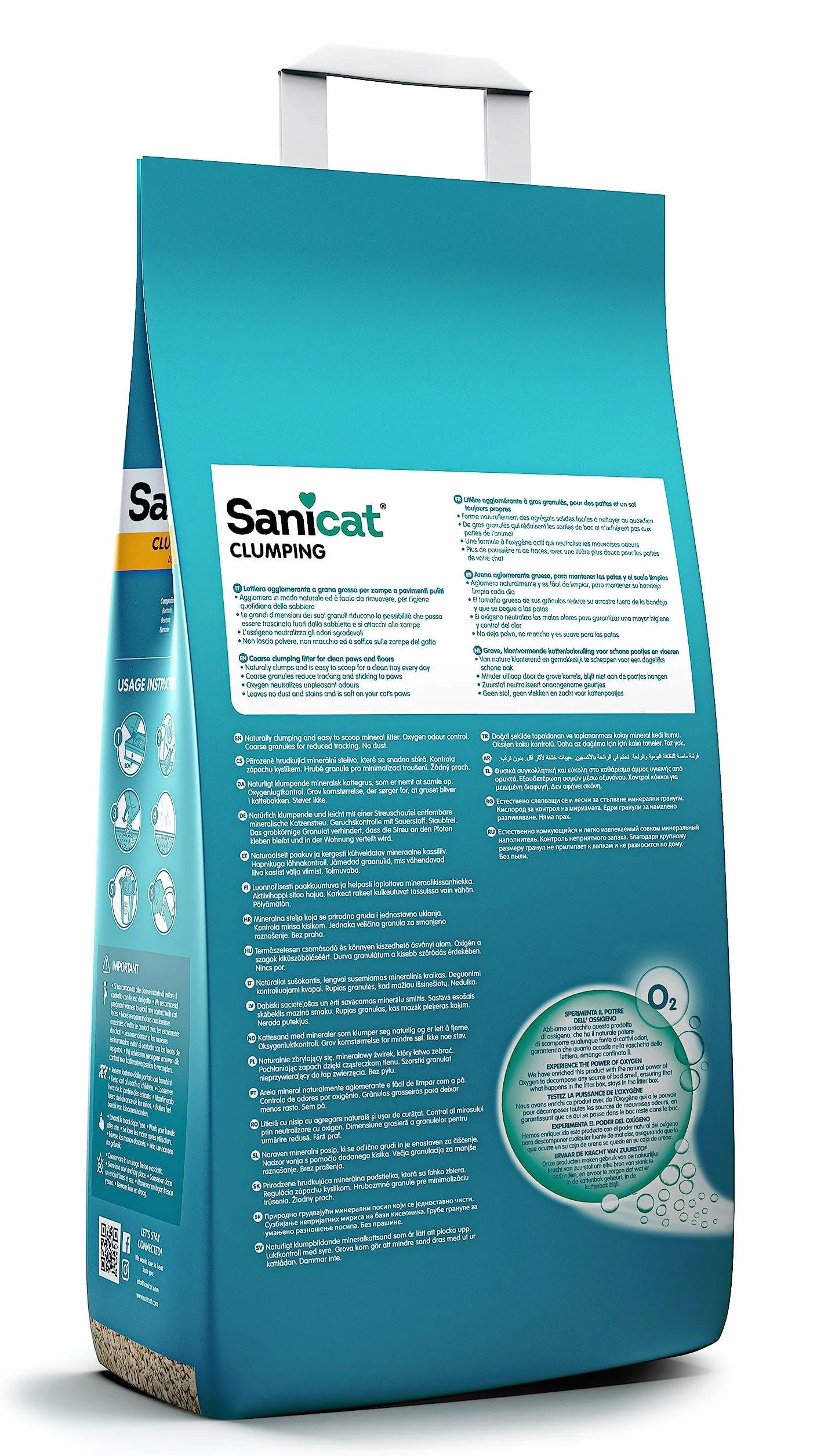 Sanicat Arena para Gatos Aglomerante Sin perfume 10 L Control de Olor