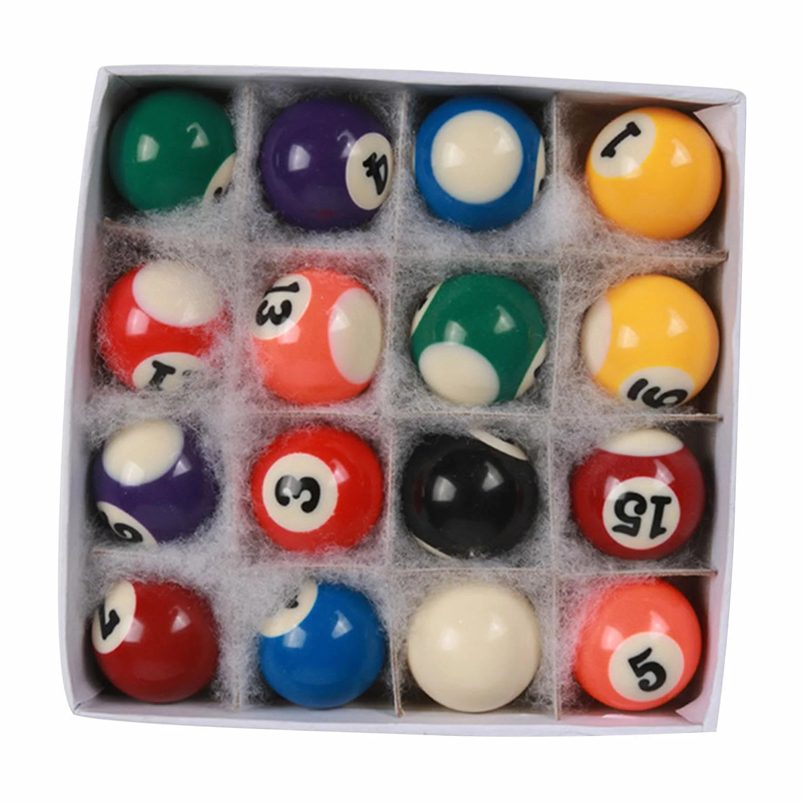 Mini Juego de Bolas de Billar 15 Bolas Numeradas 1 Bola Blanca Compacto Ligero