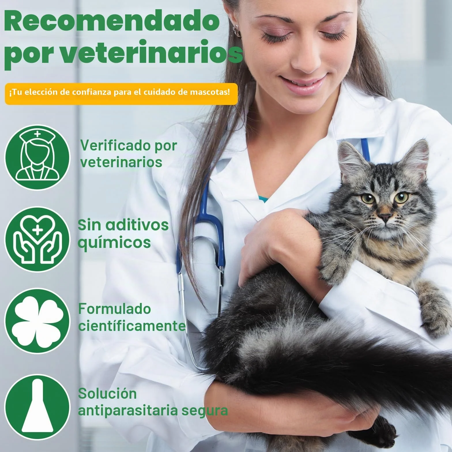 Fllea Y Garrapatas Protección para Gatos Y Gatos, Gotas Naturales para Desparasitar Gatos,2 x 6 Pipetas Fllea- Y Protección contra garrapatas, Fórmula de Extracto de Garras Segura Fórmula Fórmula de