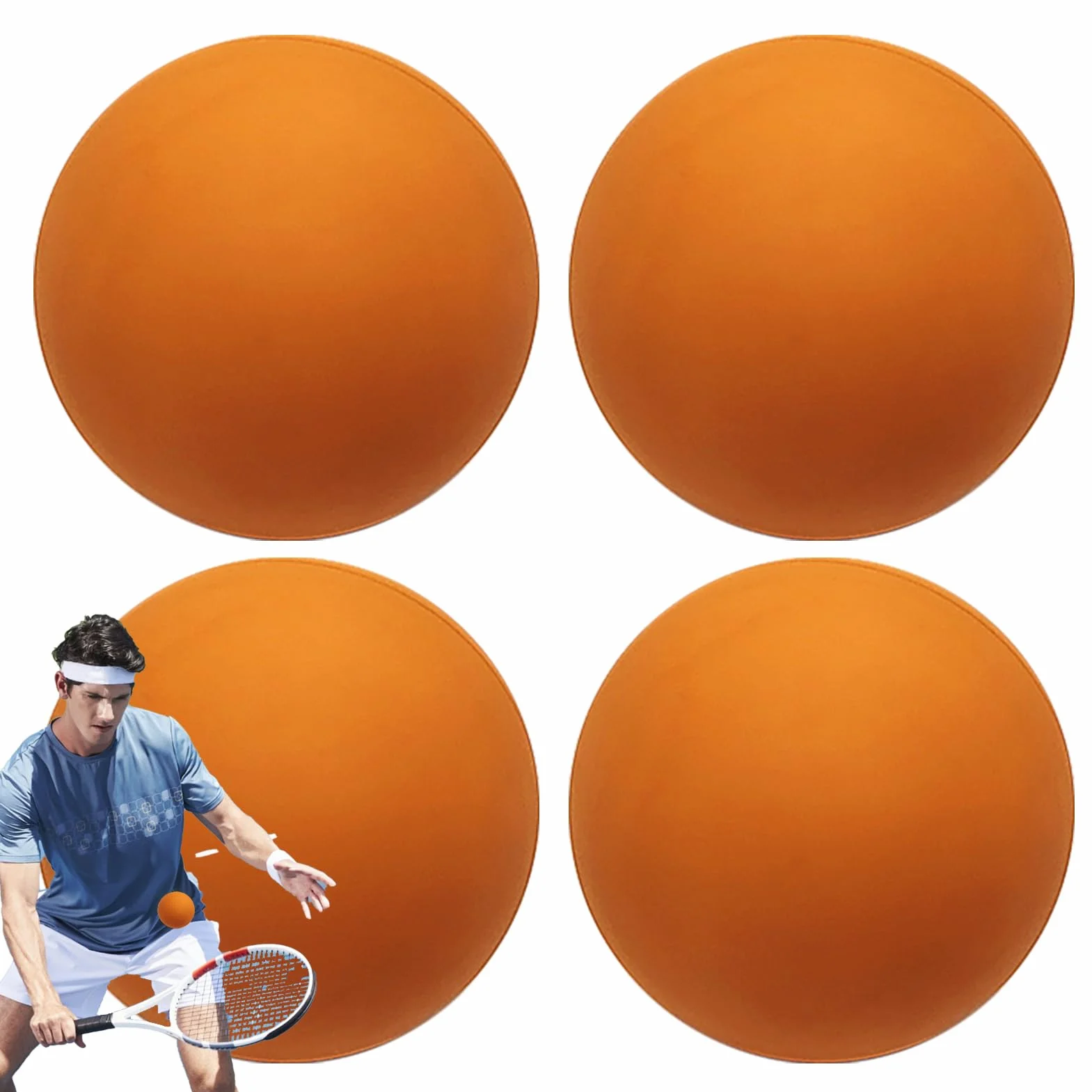 Pelota de Squash de Alta Elasticidad 4X para Deportes al Aire Libre