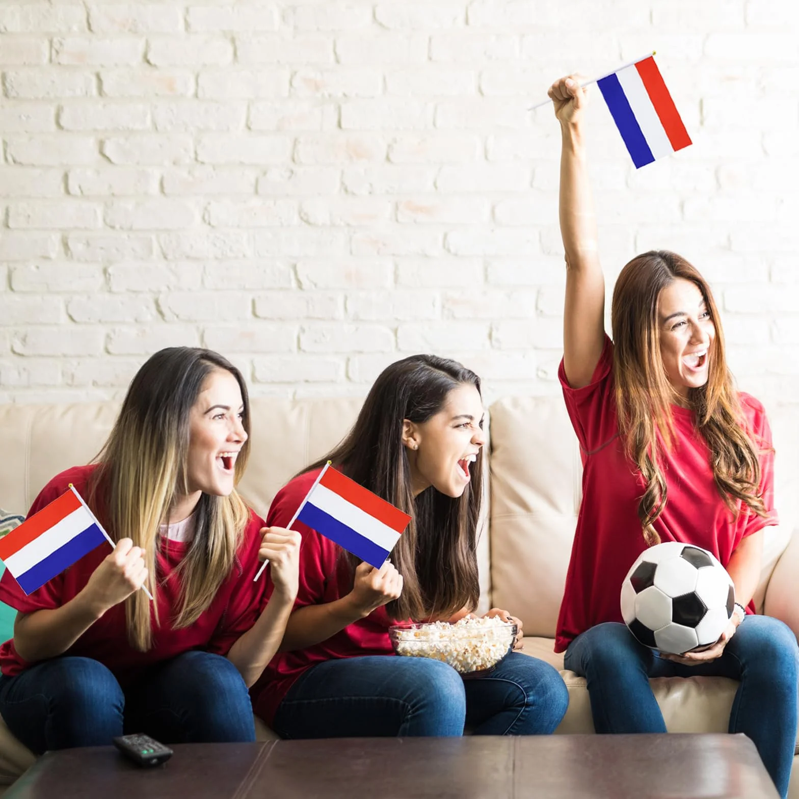 Banderas del Mundo Set 32 Países 14x21cm Poliéster Doble Cara Decor Copa Mundial