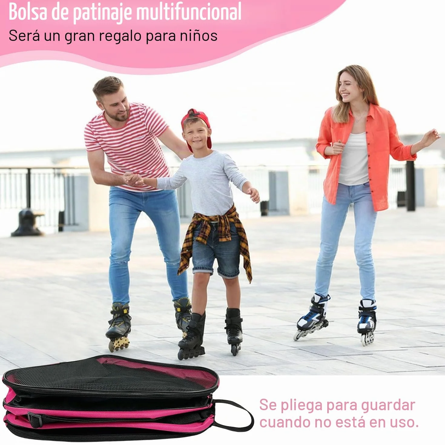 Bolsa de Patines Niña para Patinaje Artístico, Patines de 4 Ruedas y Hielo