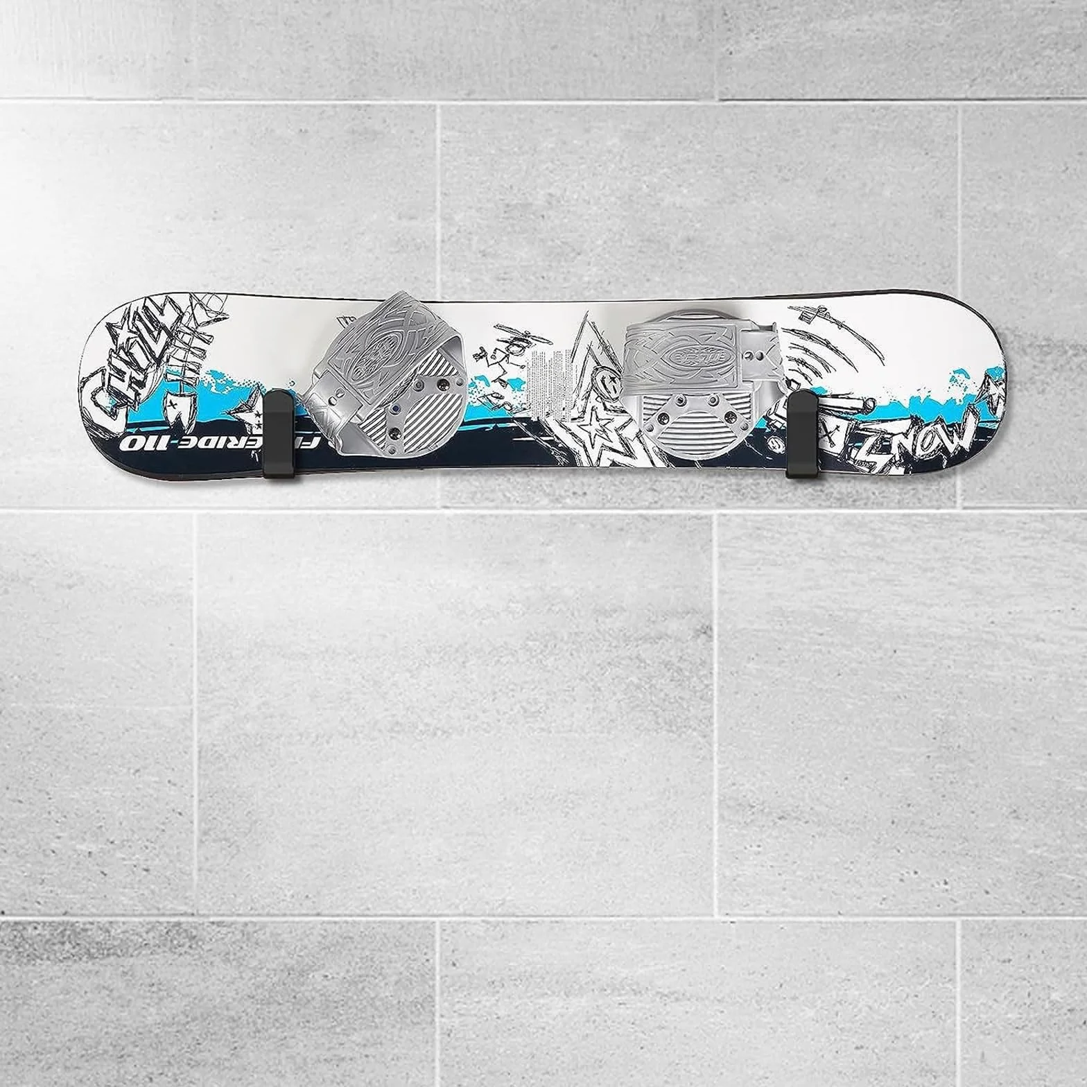 Soporte de pared para tabla de snowboard, clips horizontales de montaje para garaje