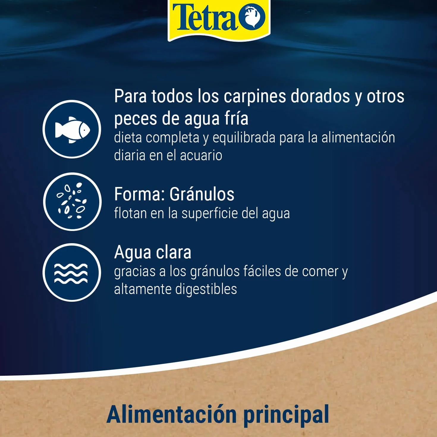 Tetra Goldfish Granules - Alimento granulado para carpines dorados y otros peces de agua fría, lata 500 ml