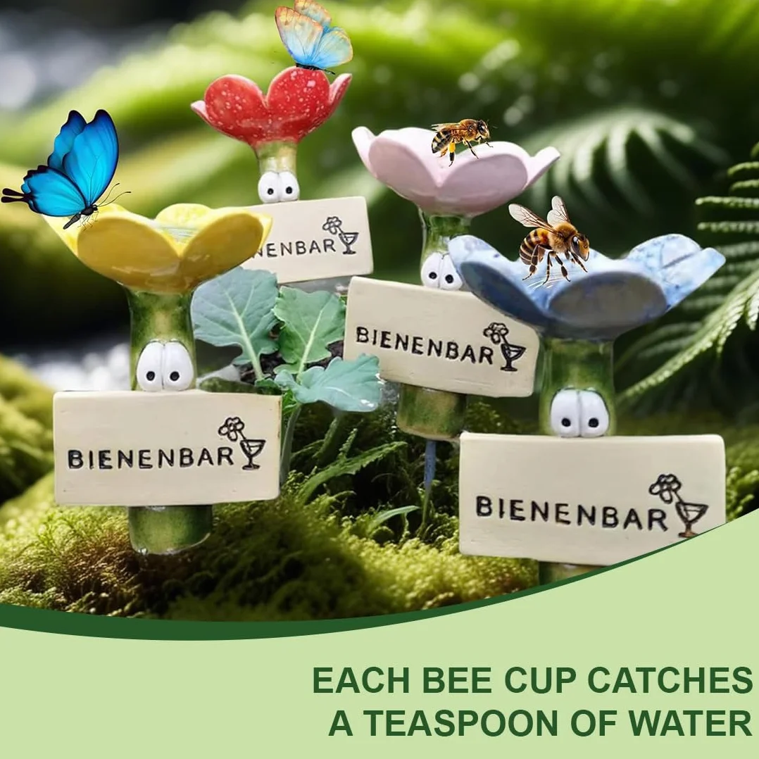 4 Piezas De Tazas Para Insectos Abejas, Bebedero Para Abejas, Bebederos Para Insectos, Decoración De Jardín, Criar Y Alimentar Abejas, Para Apicultores Y Amantes De La Jardinería