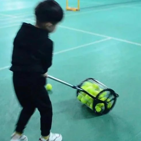 Colector de pelotas de tenis rodillo telescópico altura ajustable capacidad 55 pelotas entrenamiento tenis