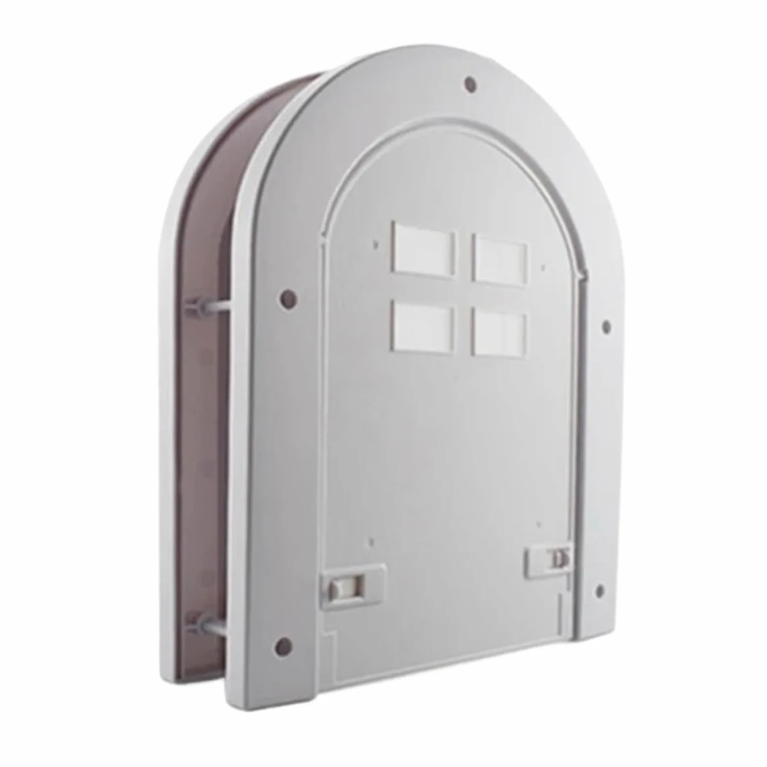 Gateras para Puertas Puerta de Pantalla for Perros y Gatos domésticos, Ventana magnética Entrada Libre for Puertas arqueadas plástico ABS Madera, Accesorios(White)