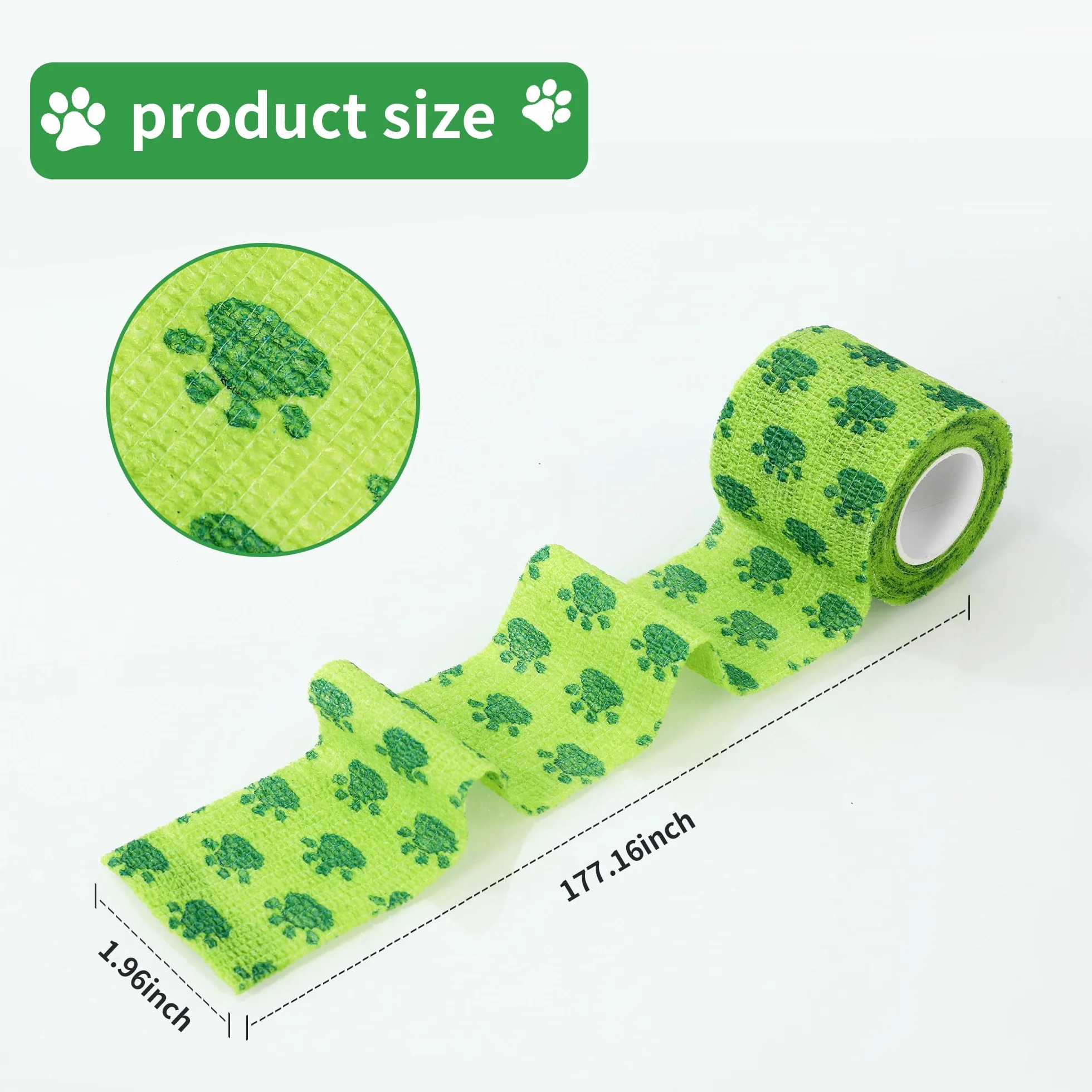 LCXCXY Vendas Autoadhesivas, Venda Cohesiva para Mascotas, 12 Rollos de 5CMX4.5M Venda Cohesiva, Venda Elastica Adhesiva para Gatos, Perros, Caballos y Otros Animales, Venda Autoadhesiva Veterinaria