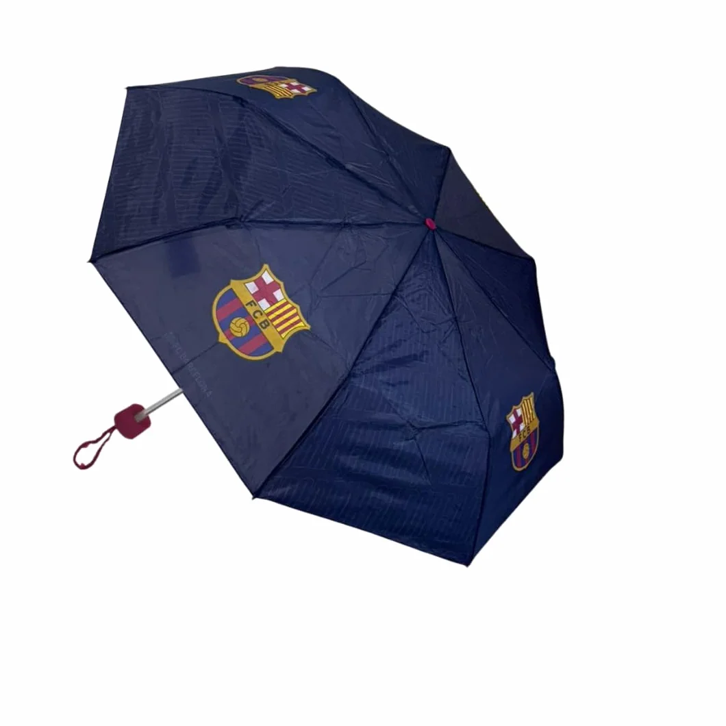 Paraguas FC Barcelona Niño Plegable 96cm Poliéster 8 Paneles