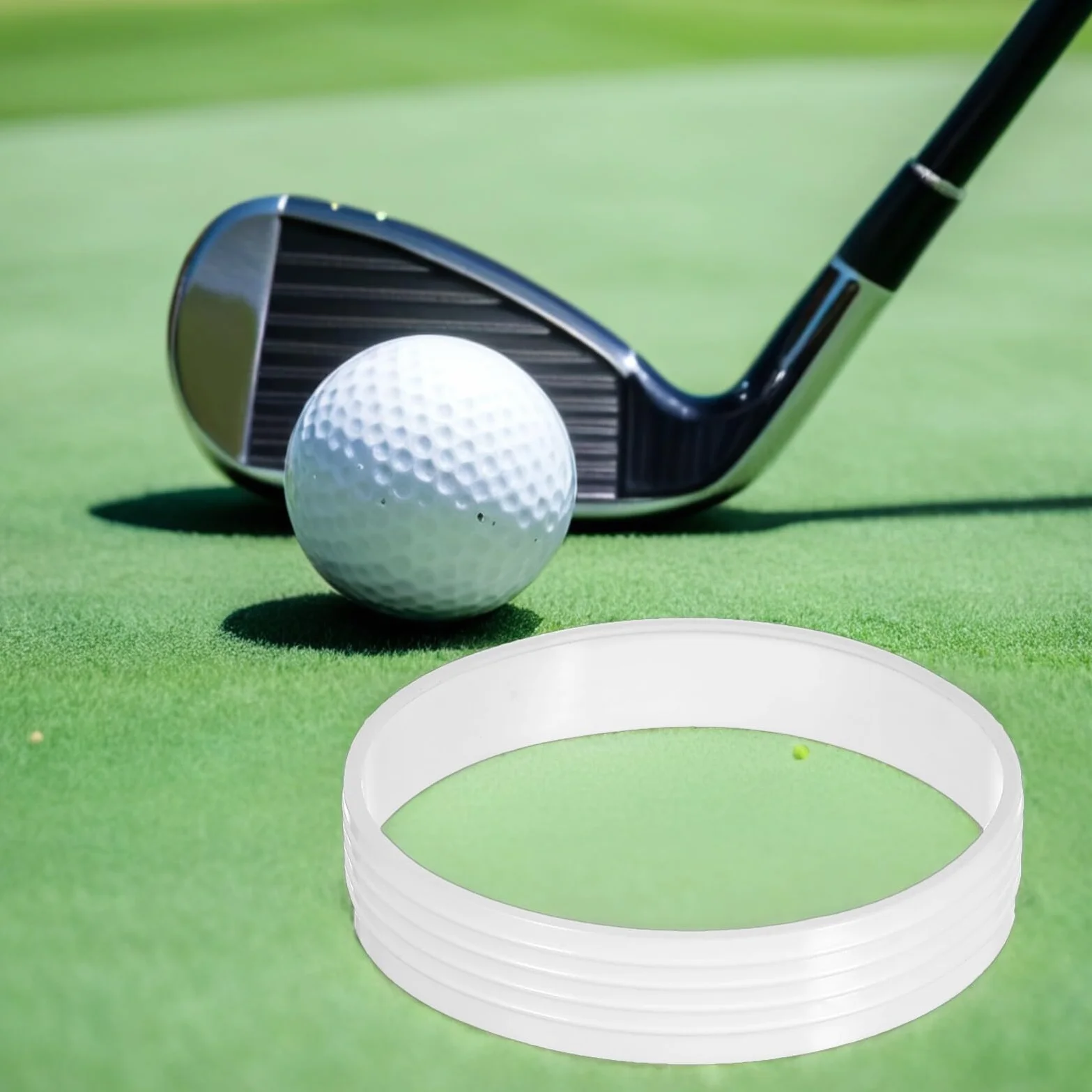 SOIMISS Anillos Blancos para Hoyos de Golf de 8 Piezas en Plástico PP