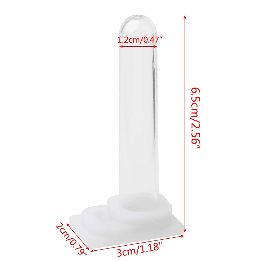 Dispensador de agua para hormigas, forma única de tubo, material acrílico, para colgar, uso interior, 3x2x6,5 cm, transparente, alimentado
