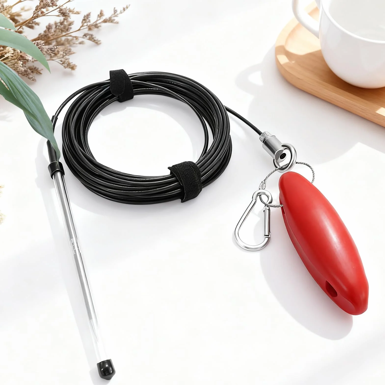 Sujetador de Equipo de Accesorios con Flotador - Cuerda para Sujeción de Peces - Agua Dulce y Salada Exterior Río Lago