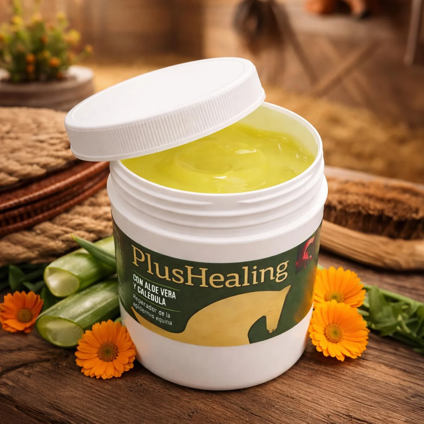 LABORATORIOS PINO Plushealing Producto para Higiene y Cuidado Cutáneo en Caballos – Ayuda a la Cicatrización de Rozaduras y Abrasiones – Uso Externo – Envase 500 ml