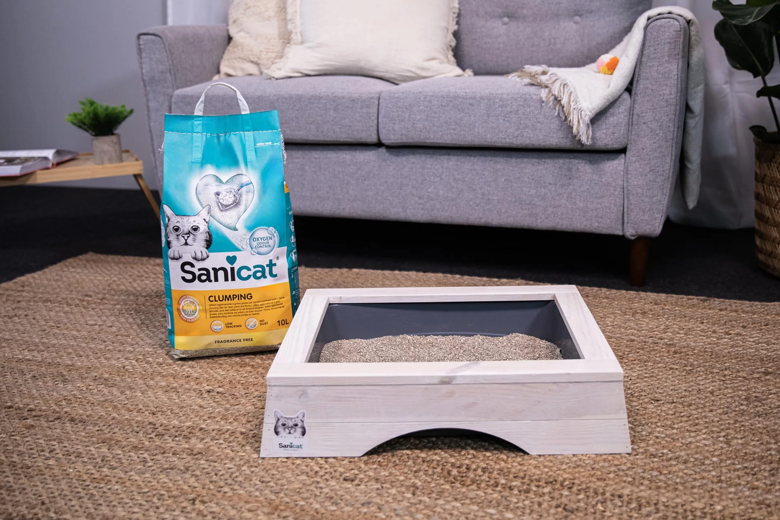 Sanicat Arena para Gatos Aglomerante Sin perfume 10 L Control de Olor