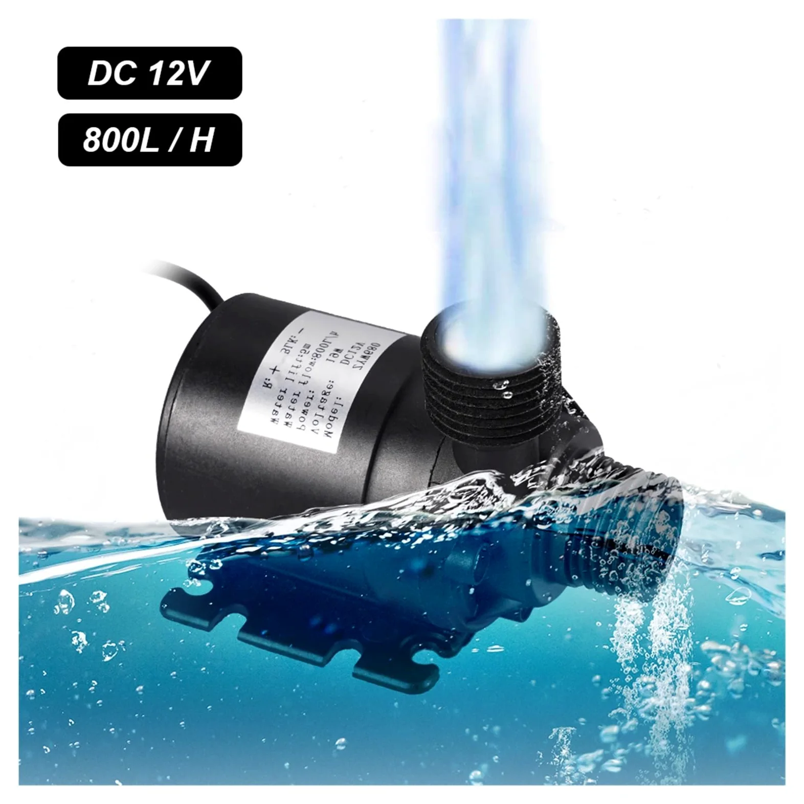 Bomba de agua Solar de 50W, Panel Solar sin escobillas, Kit de piscina de agua for peces, decoración de jardín de 12V, fuente alimentada por piscina, estanque, acuario(With 10A controller)