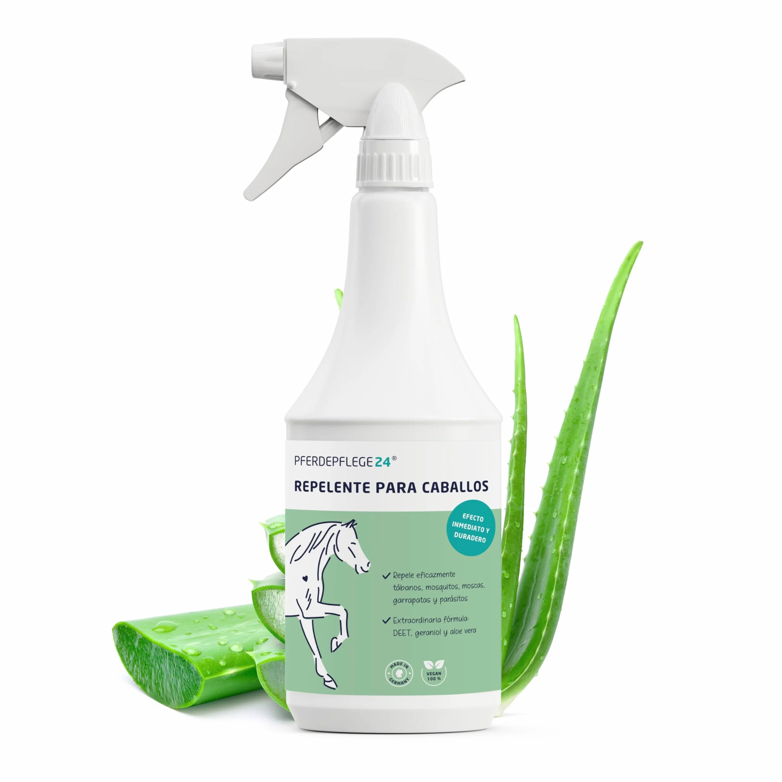 PFERDEPFLEGE24 Spray Repelente Moscas para Caballos con DEET 1000ml