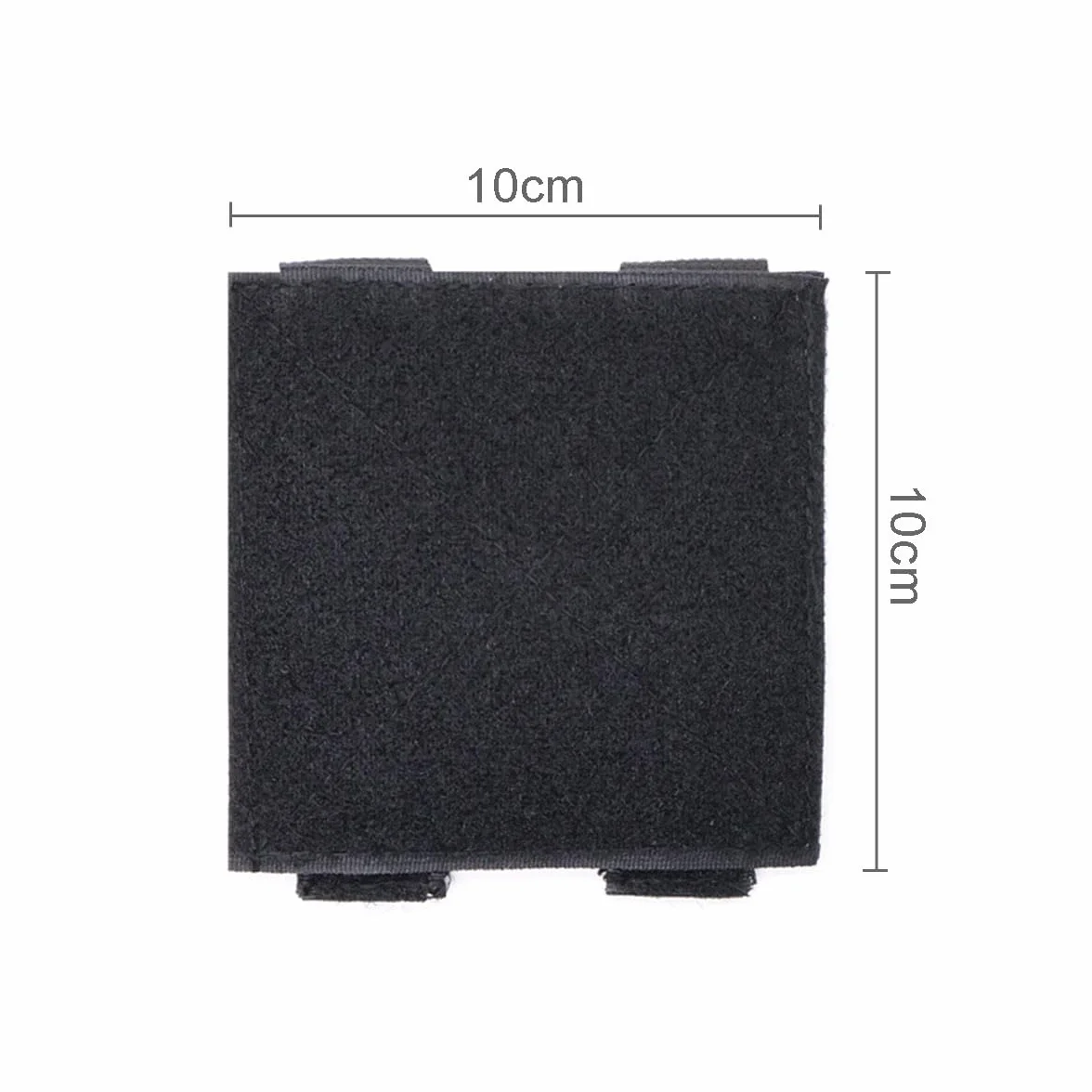 Panel de identificación MOLLE 10 cm x 10 cm con Gancho y Bucle para Parches tácticos (Negro)