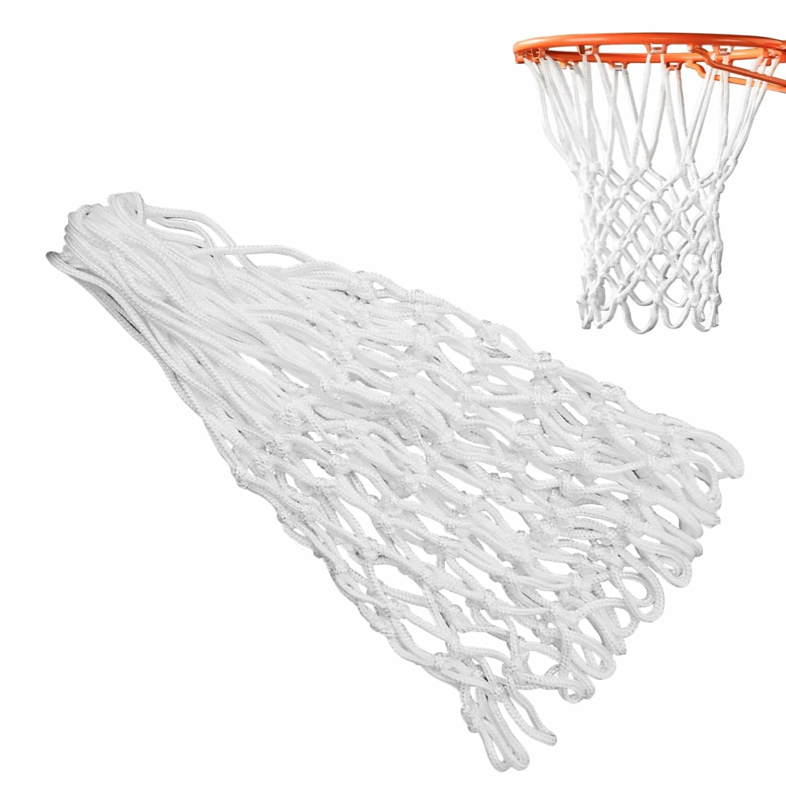 Red de Baloncesto de Repuesto Resistente a Todo Clima, 12 Bucles, Compatible con Aros Estándar