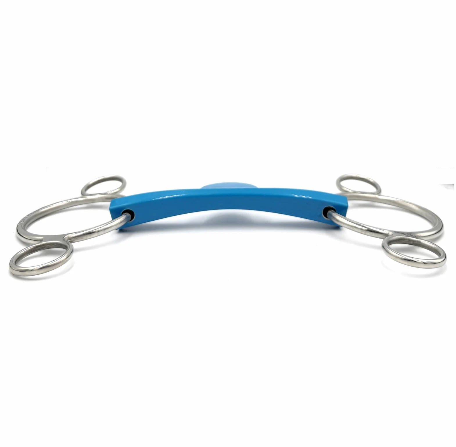 ES0253 METALAB FlexiBit Pessoa - Trenza de 3 anillos Flexi Port – Trenza flexible de acero inoxidable con sin lengua y efecto palanca para un mayor control en caballos fuertes (12,5 cm)