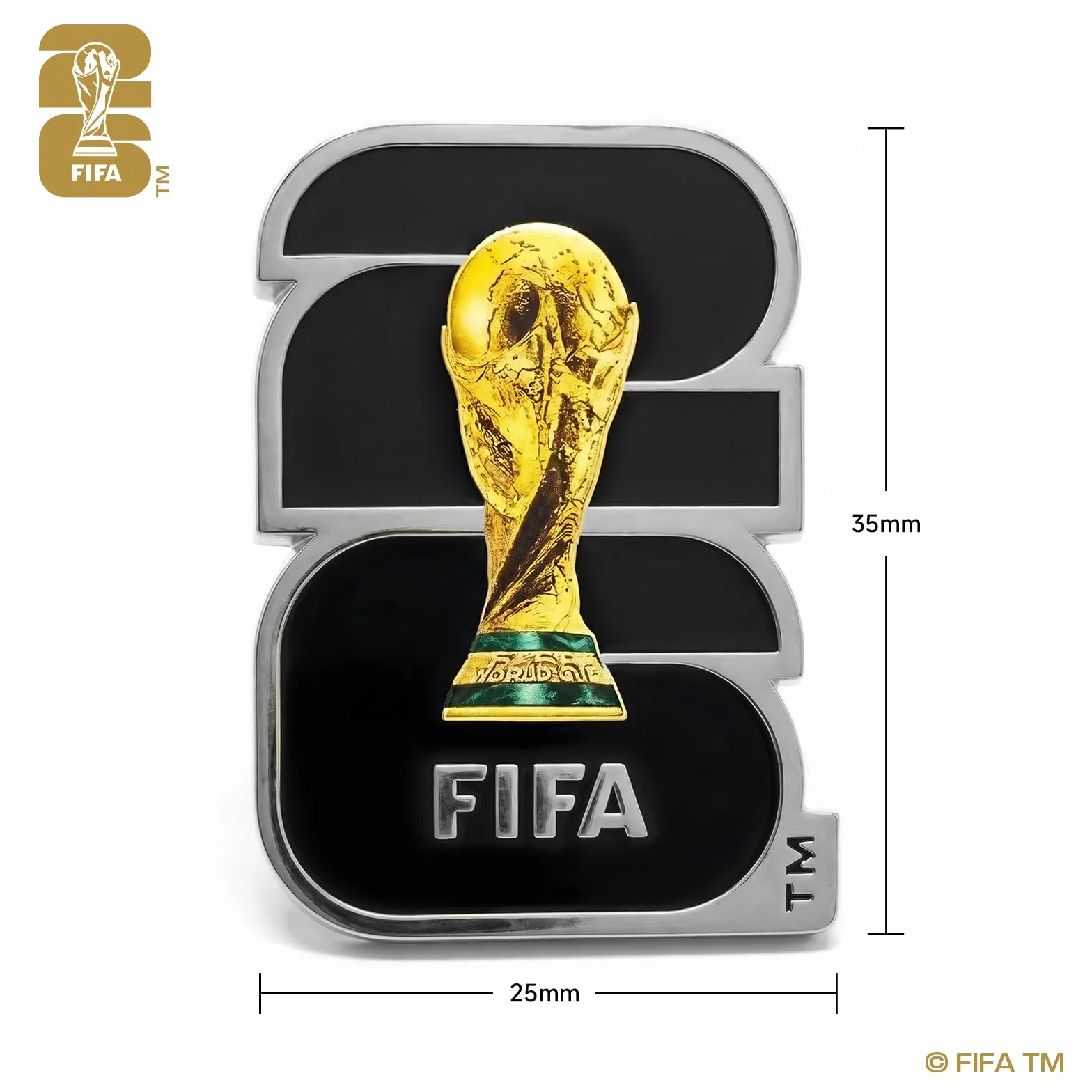 Pin Oficial FIFA Copa del Mundo 2026 – Souvenir de Aleación de Aluminio