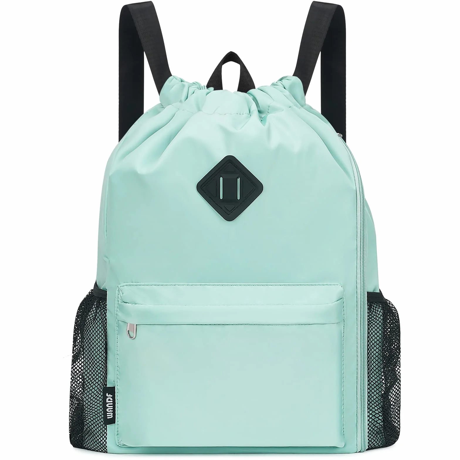 WANDF Mochila de deporte con compartimento para zapatos, resistente al agua, Verde Menta