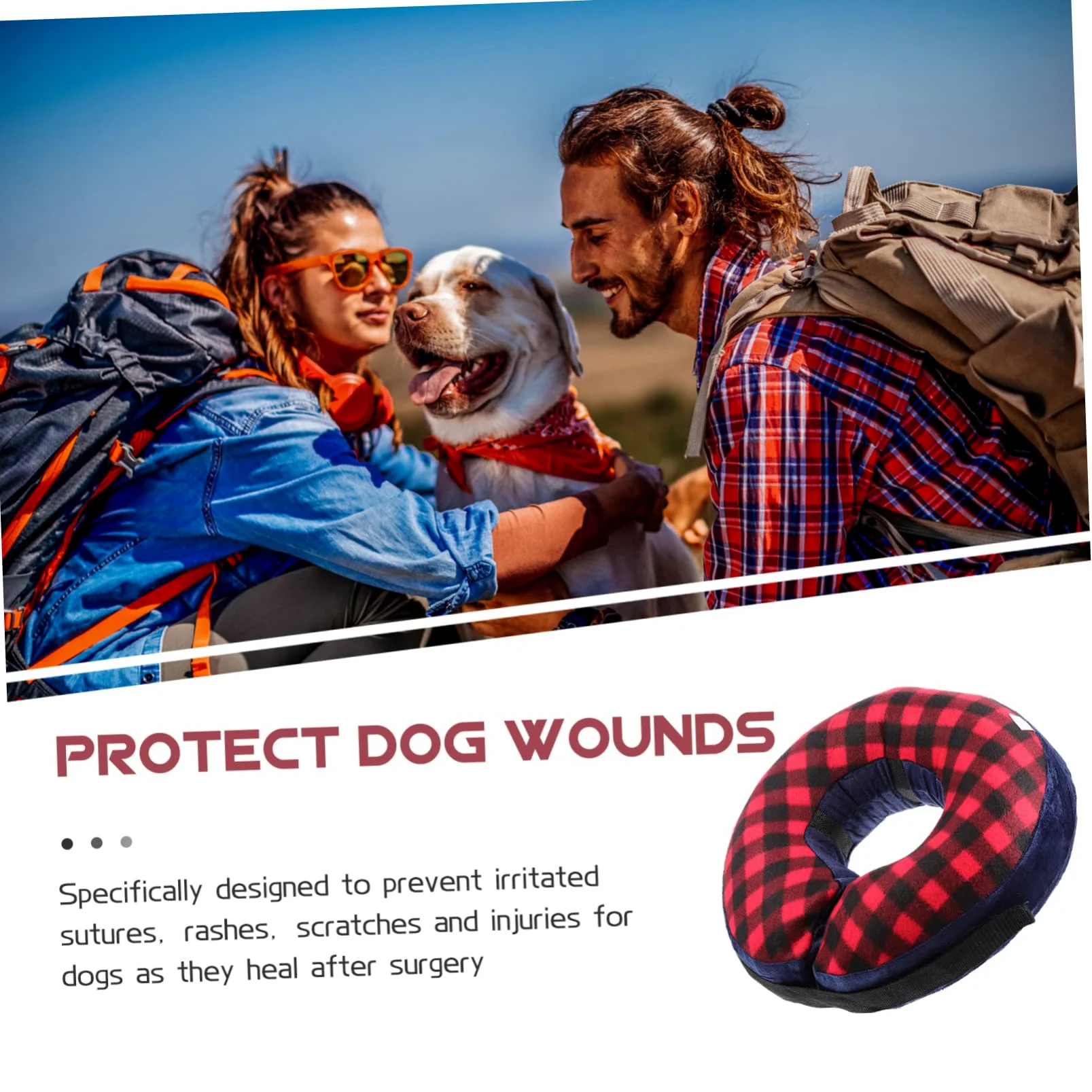 Ipetboom 5piezas Collar Inflable Protector para Mascotas Collar De Cómodo y Transpirable para Gatos y Perros Después De para Cuidado De Heridas