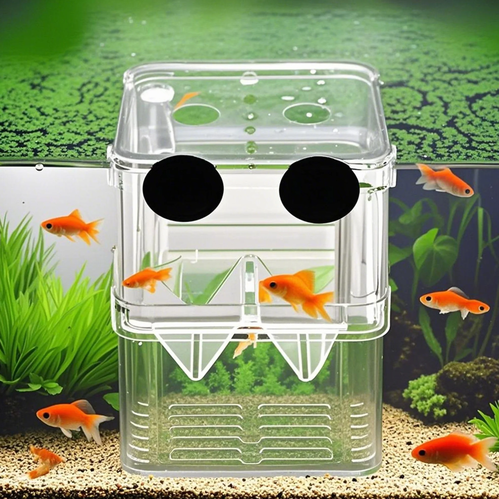 Caja De Cría De Peces De Acuario, Caja De Incubadora De Cría De PláStico Flotante, Cría De Peces De Doble Capa Incubadora, Crianza Y Crianza, Para Peces Agresivos Lesionados, Camarones Pequeños