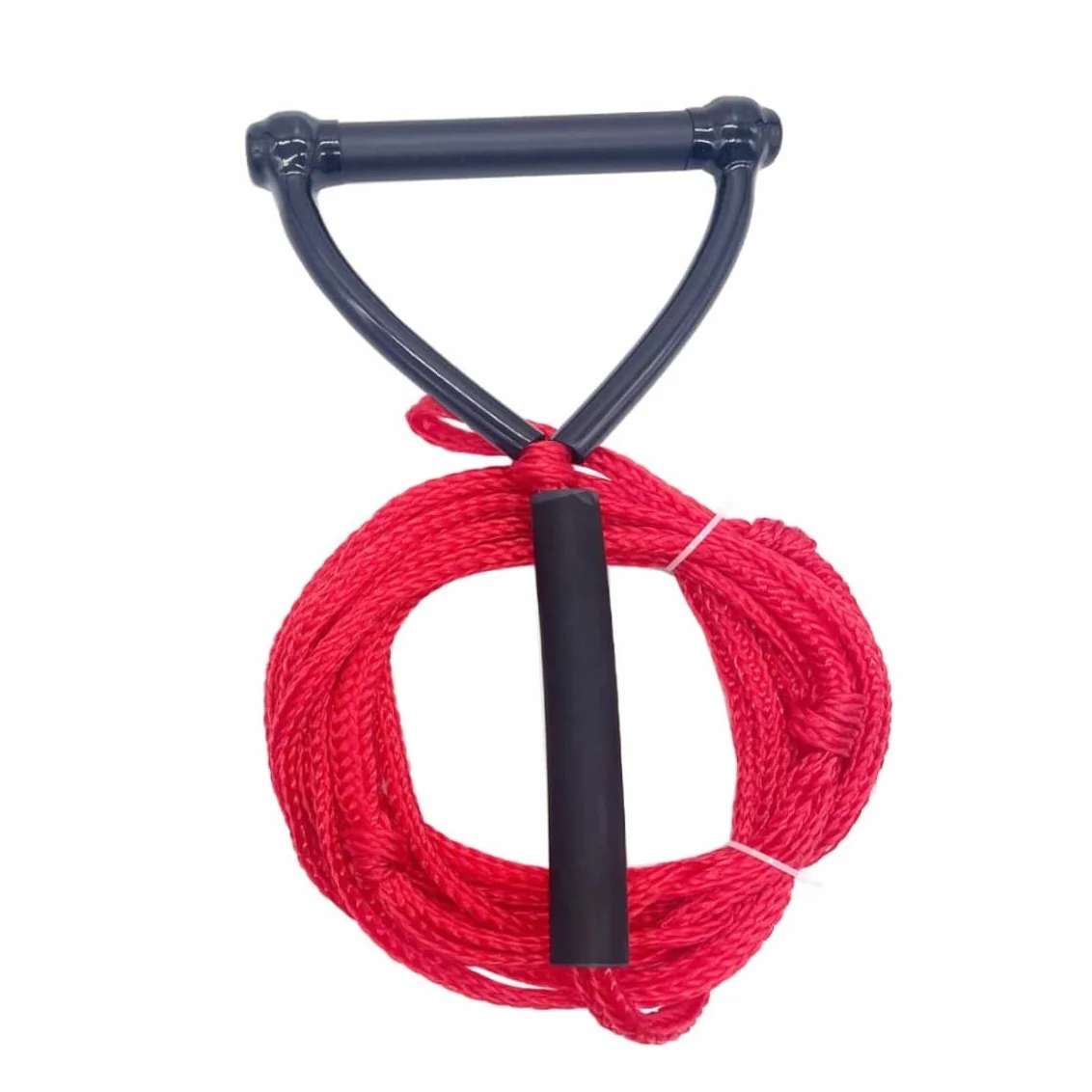 Cuerda de Wakeboard y Esquí Acuático Roja 24 Pies con Mango de Remolque