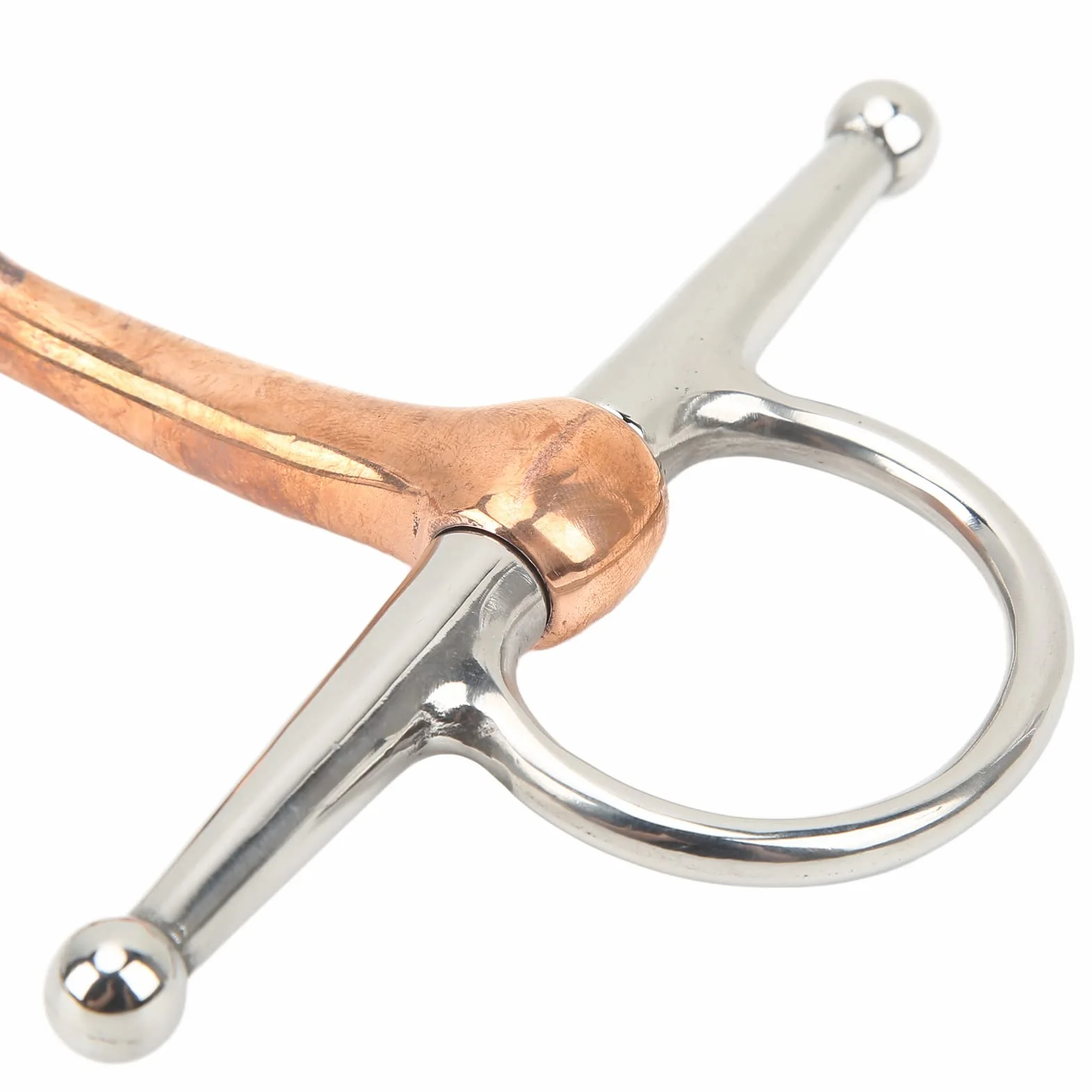 Yosoo Health Gear Broca para Boca de Filete de Mejilla de Caballo, Anillo Suelto de Acero Inoxidable, Cobre Premium