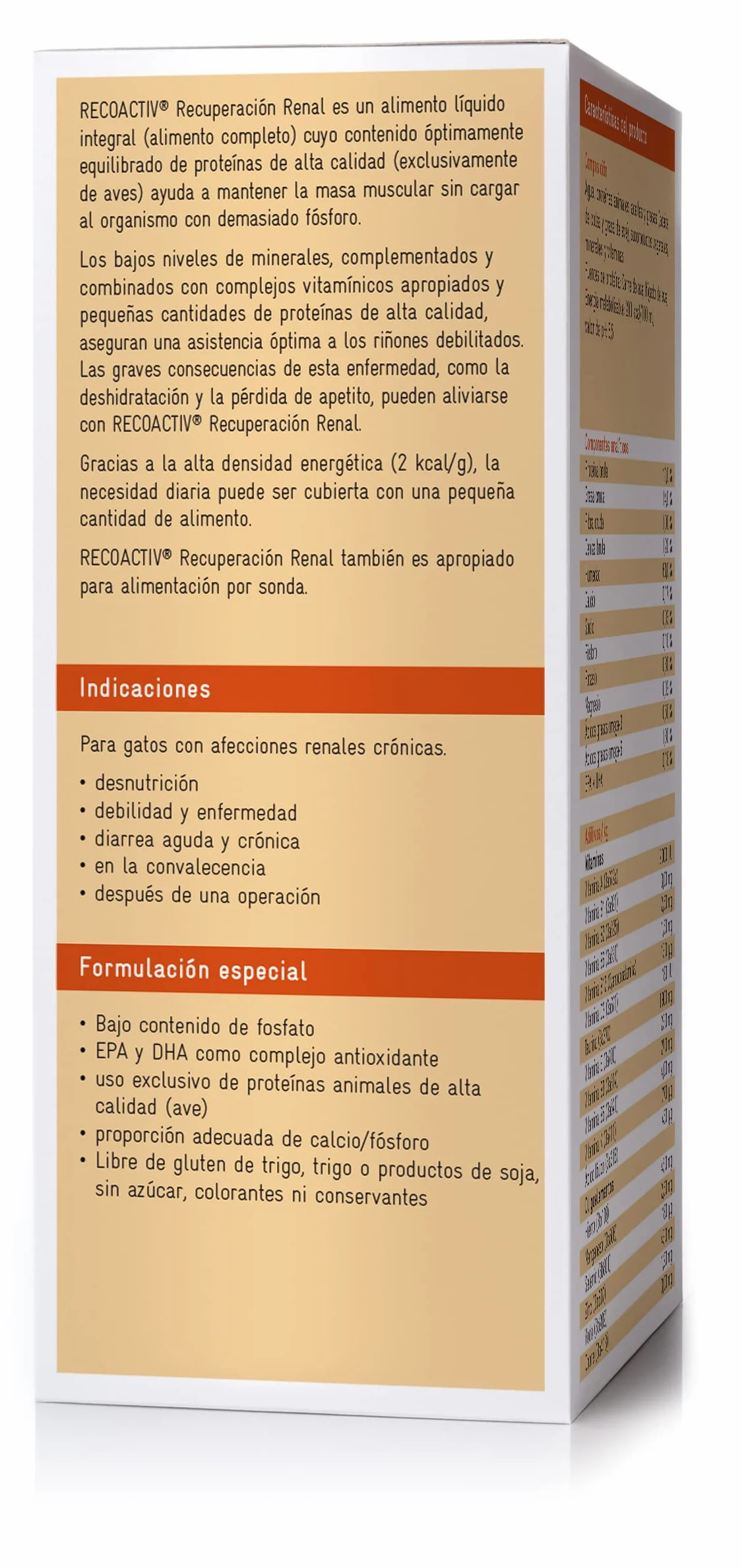 RECOACTIV Recovery Renal para gatos, 1 x 280 ml, alimento dietético completo de alto contenido calórico para la disfunción renal y el aumento de las necesidades energéticas