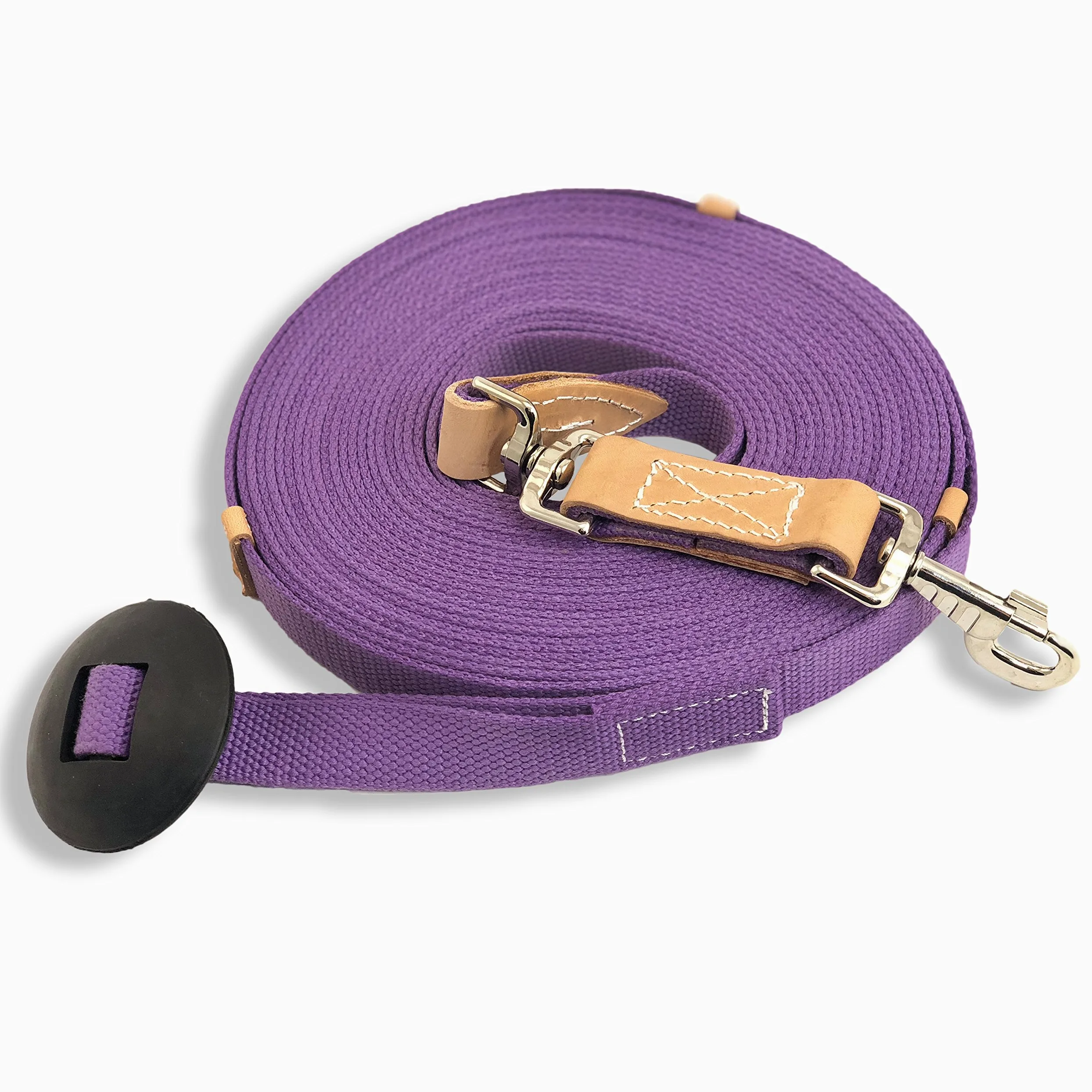 Southwest Equine - Almuerzo de algodón plano con cierre de perno y tope de goma, 89 cm, 35', Lavanda
