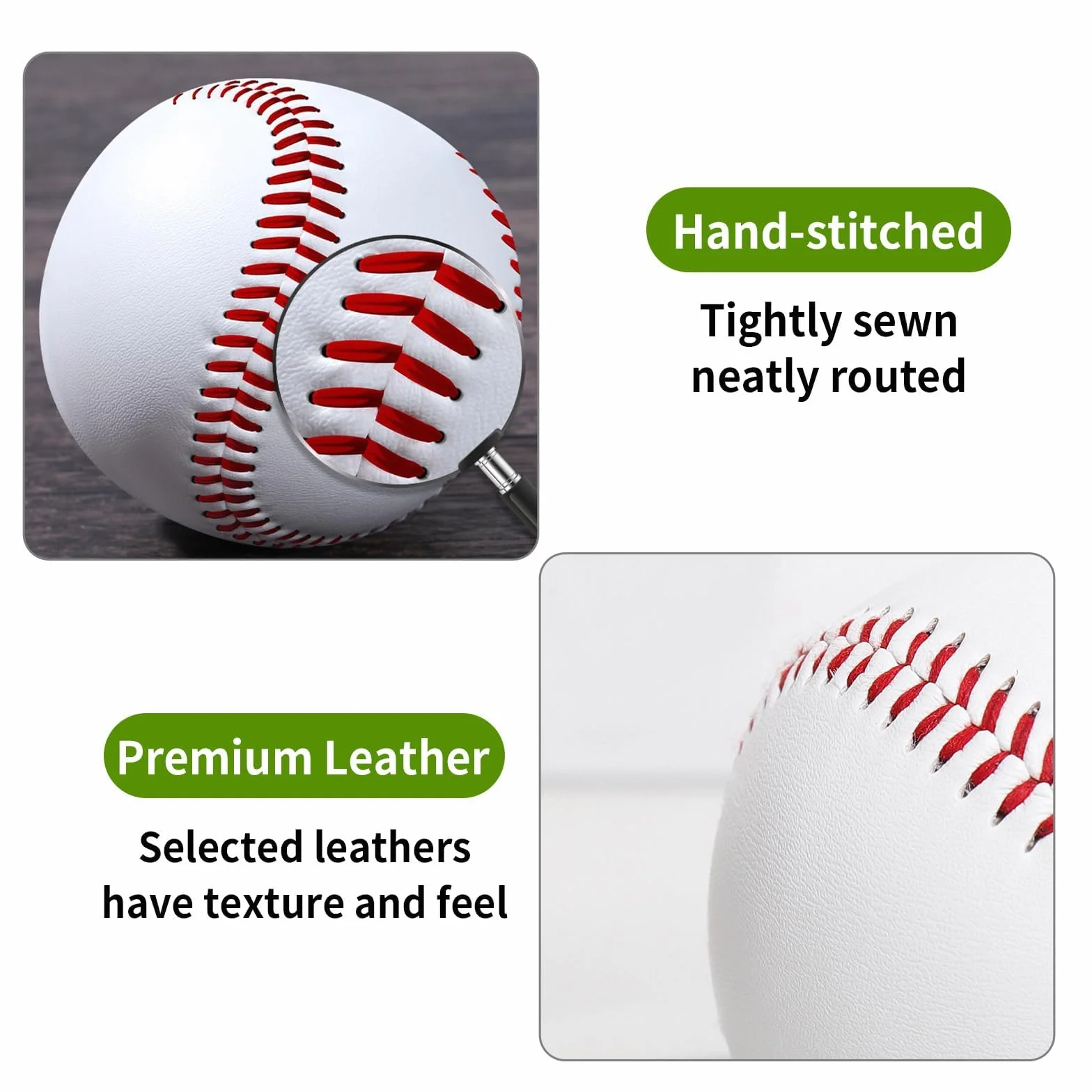 Pelotas de Béisbol Suave de Práctica PU 9 Pulgadas, Reducir Impacto Entrenamiento, 2 Piezas