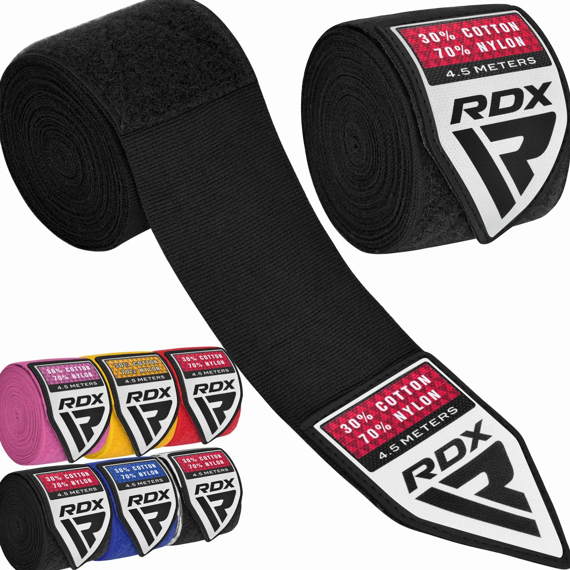 RDX Vendas Boxeo Guantes Interiores 4,5 Metros 180 Pulgadas Elástico Correa de Muñeca Soporte Cinta Entrenamiento Hand Wraps