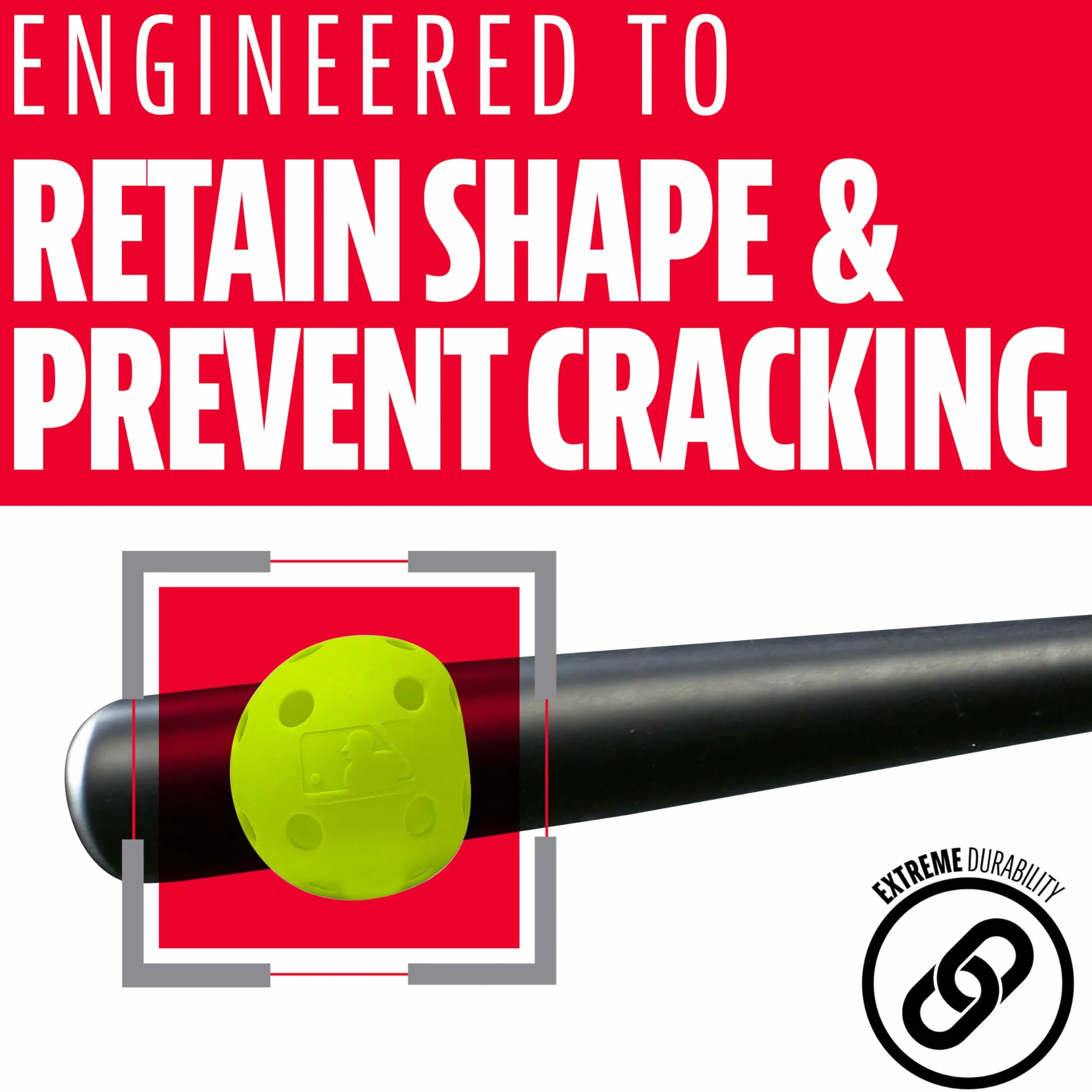 Franklin Sports Indestruct-A-Ball Pelotas de Entrenamiento de Plástico para Béisbol y Sóftbol, Golf