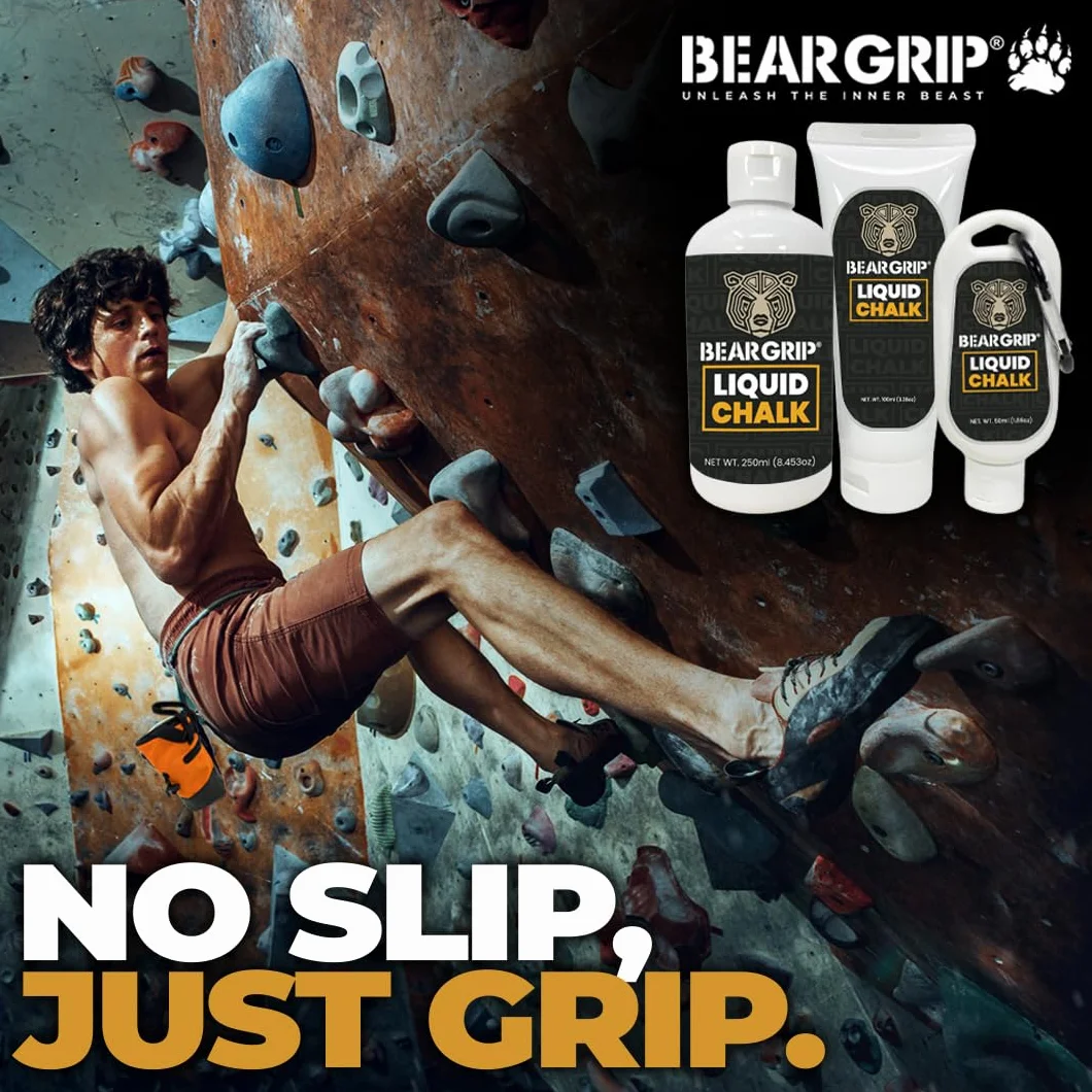 BEAR GRIP Tiza líquida Manos Libres de Sudor Crossfit Levantamiento de Pesas