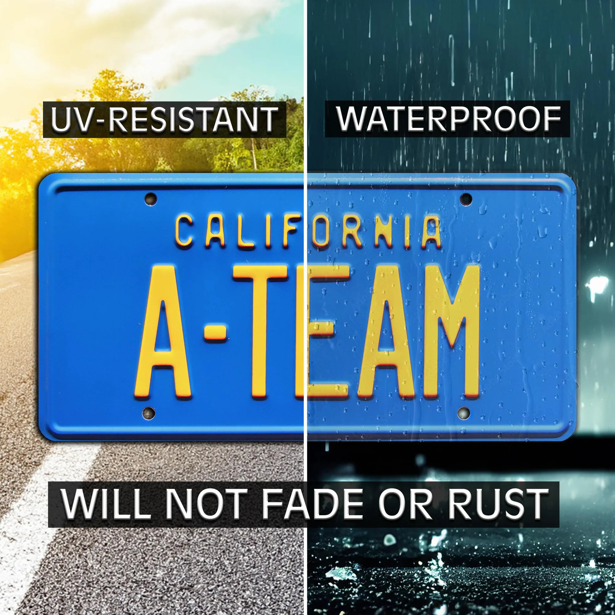 A-Team Metal Stamped License Plate
