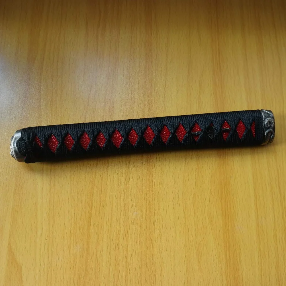 Sword Handle Tsuka 10.2in Alloy Copper Iron Fittings Imitation Real Samegawa