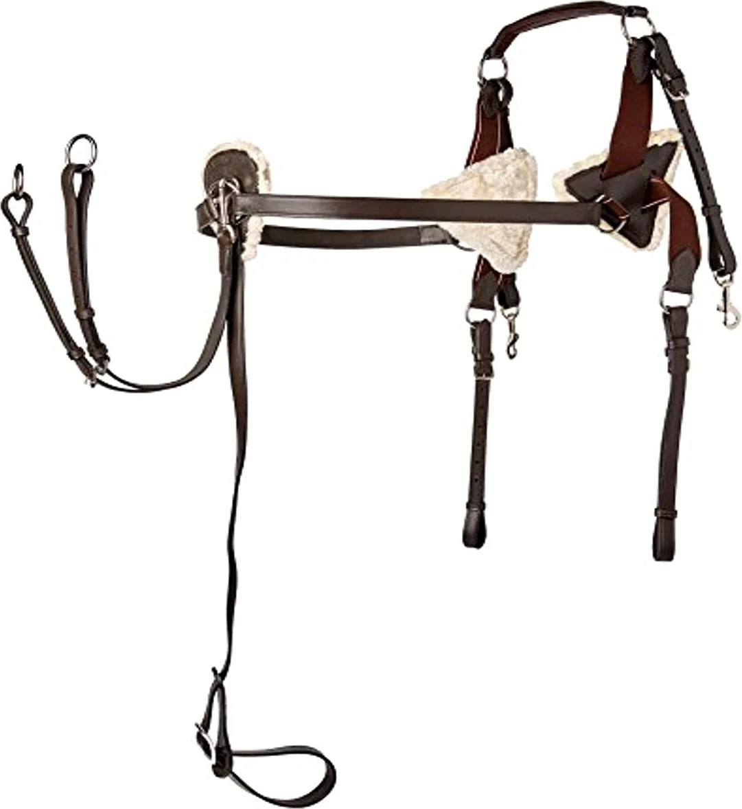 Cwell Equine Nuevo 5 Puntos DE Calidad DE Cuero Y Pastillas DE PRESIÓN X Completo/Completo/COB/Pony (Bolsillo), Todo…