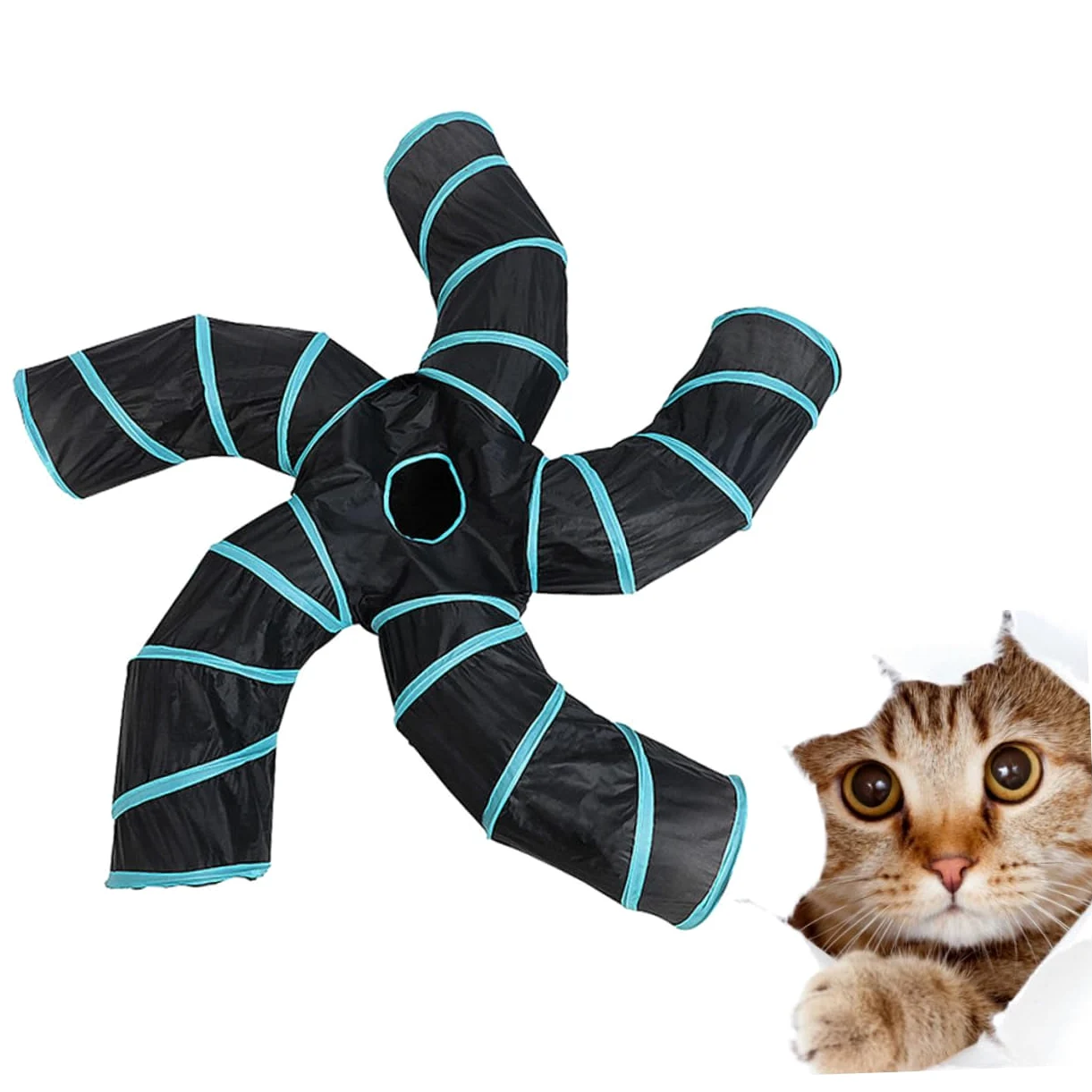 FRCOLOR 2 túneles para Cachorros pequeños, Juguetes para Gatos, Tubo de Conejo, Juguete para Jugar a Mascotas, Juguete para Gatos, nácar, túnel para