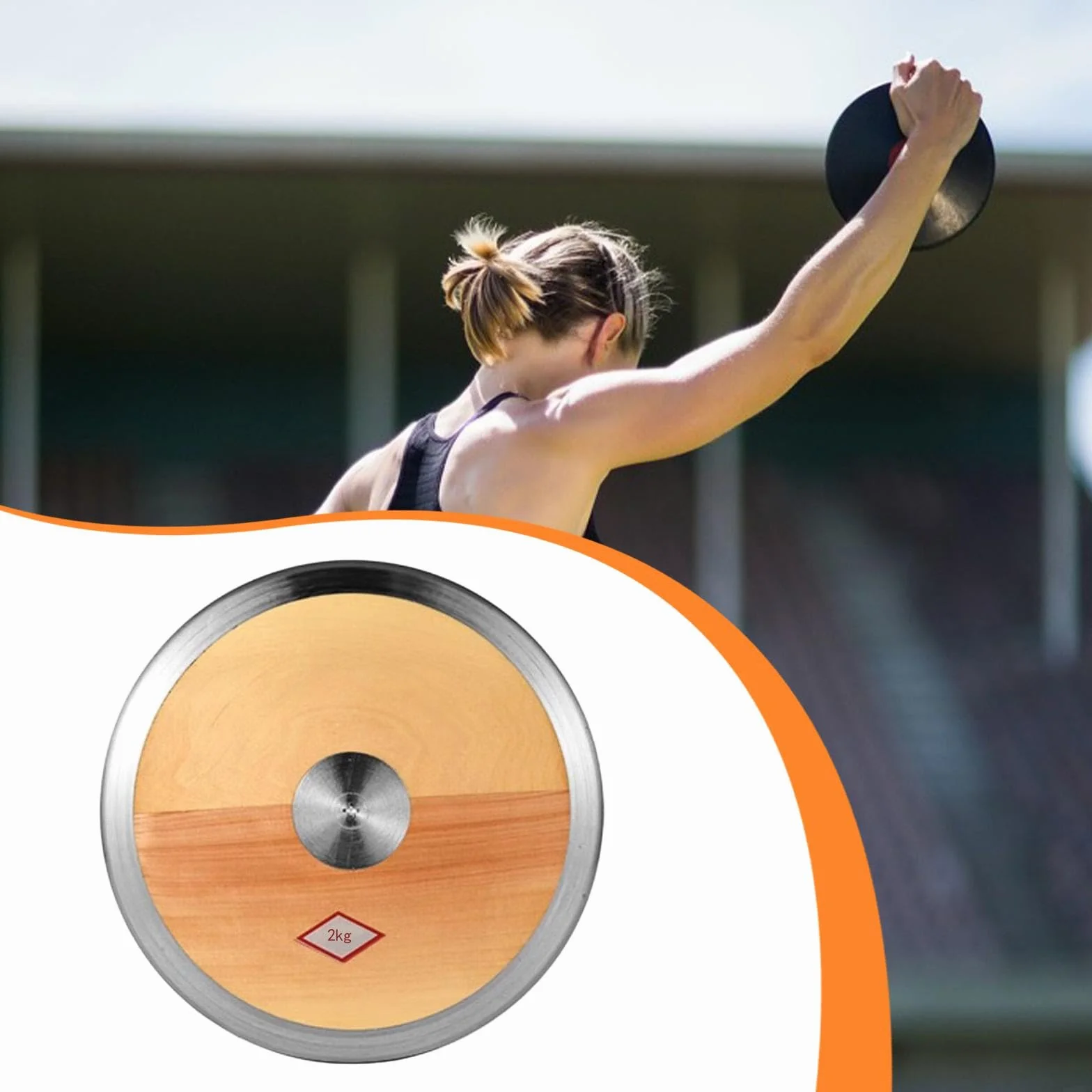 Disco Lanzamiento Madera Entrenamiento Deportivo Pista Campo Equilibrio