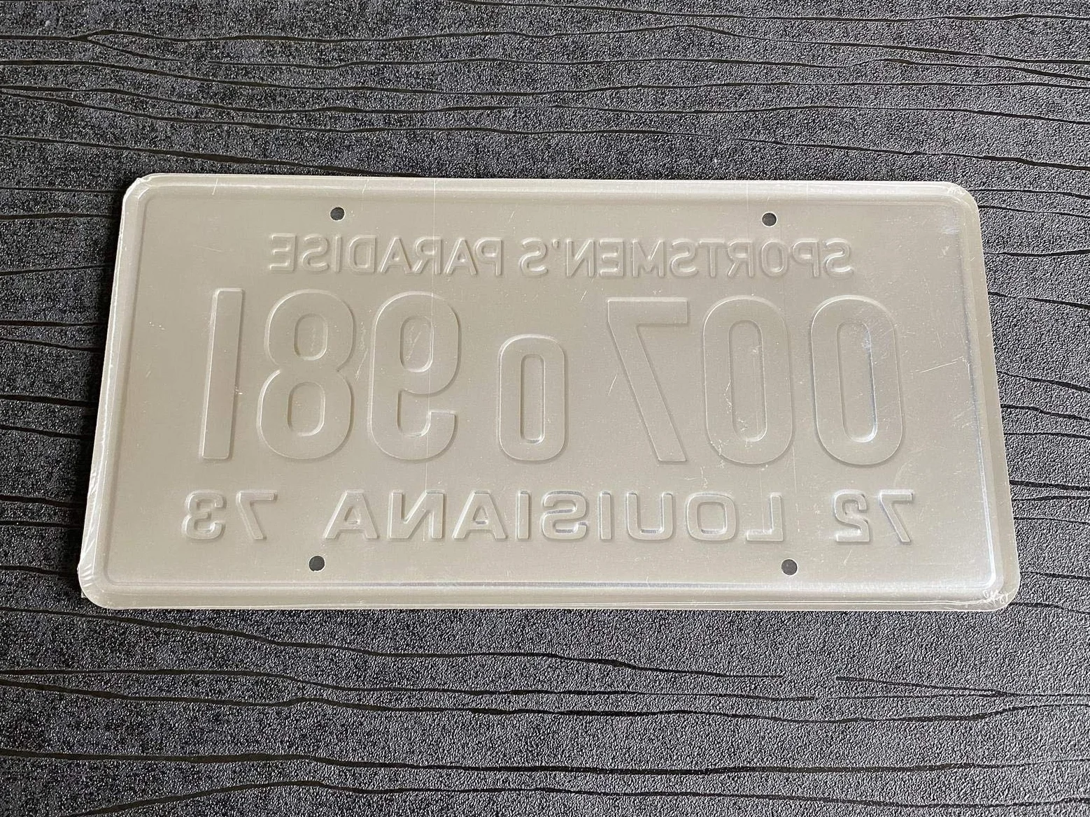 Jaws Louisiana Sportsmens Paradise Prop Aluminio Placa de matrícula 300 mm x 150 mm