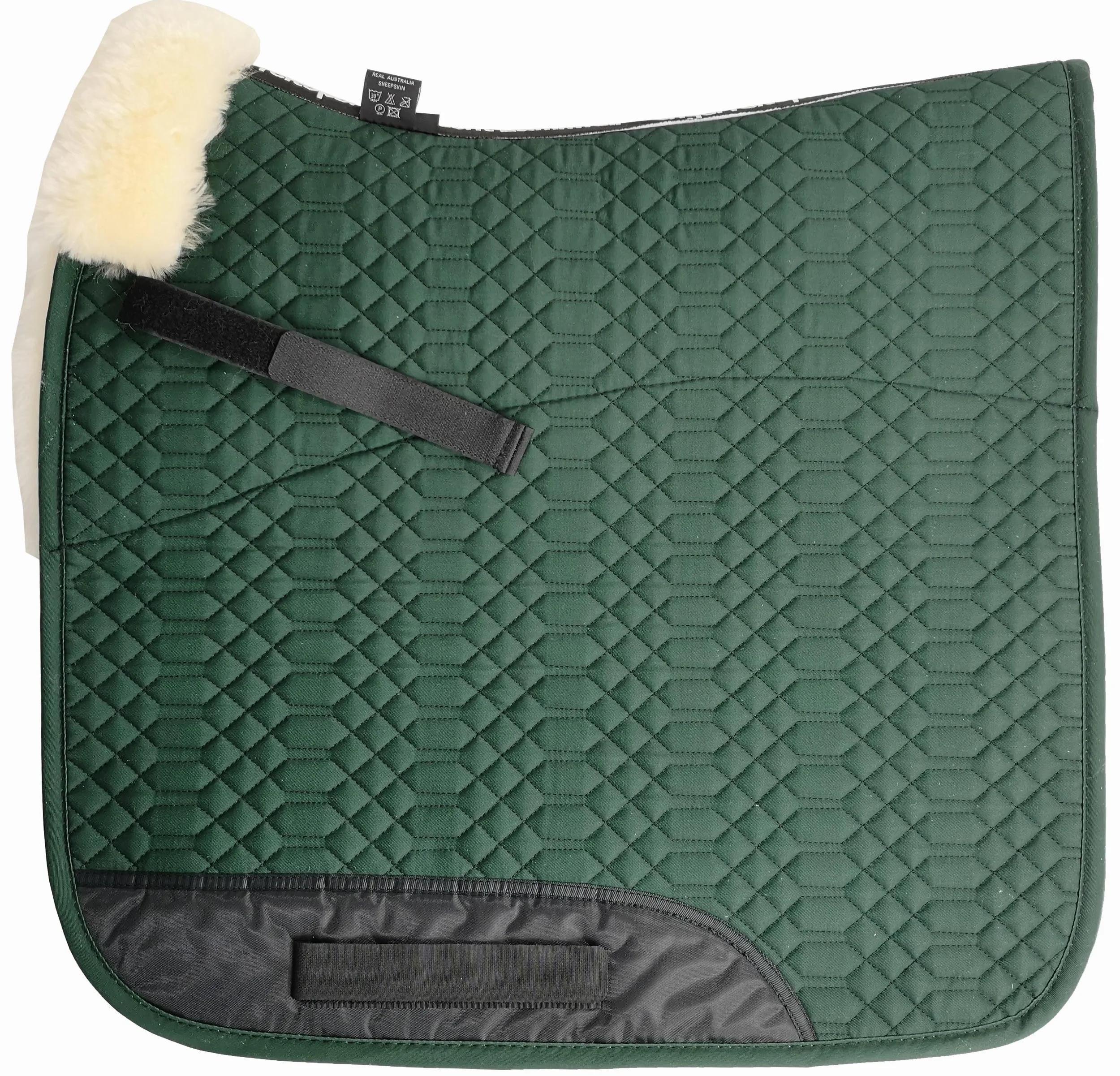 Engel Alemania de Oveja Cuadrado Saddle Pad Gamuza de Manta para Silla de Color Verde (schabra 1 Half-Lined) Colorido: combinable con 12 de Lana de Colores.