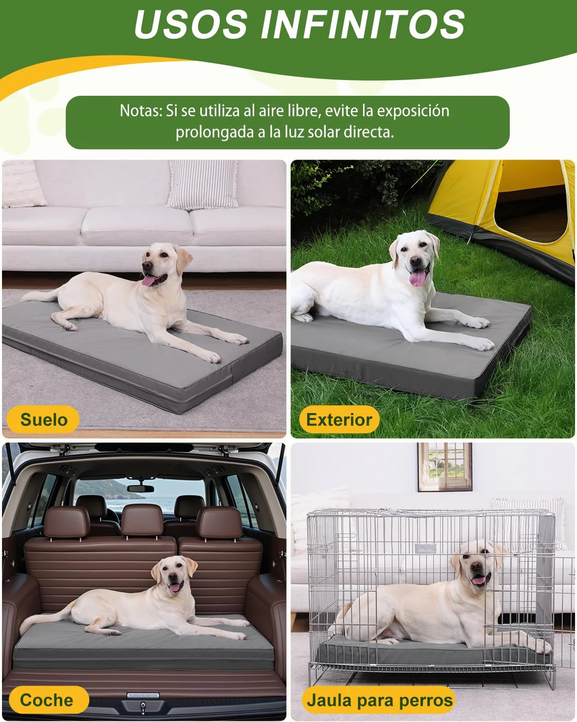 Ortopédica Cama Perros Medianos,Doble Cara De Cuero Sintético,Iimpermeable Cama de Perros,Funda Extraíble Lavable,Gris,88x55x7cm